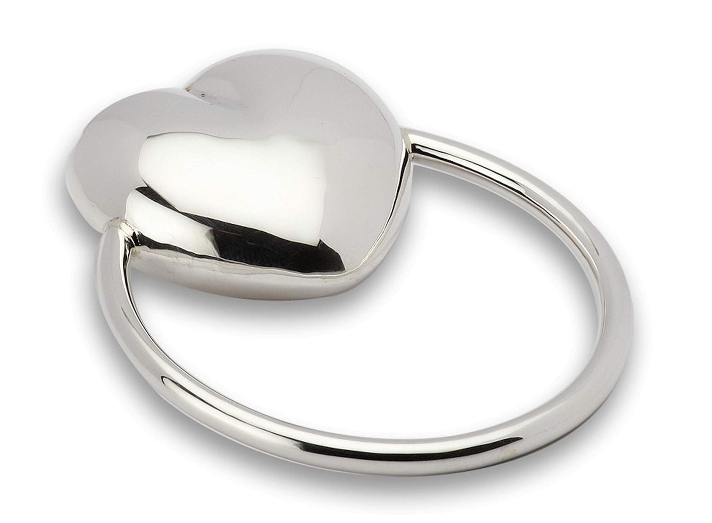 Krysaliis Heart Baby Teether Rattle Ring for Boy and Girl, 925 Sterling Silver, Newborn Gifts for Babies 0-12 Months, Non-Tarnishing, Beautiful Box Packaging, Custom Engraving Available