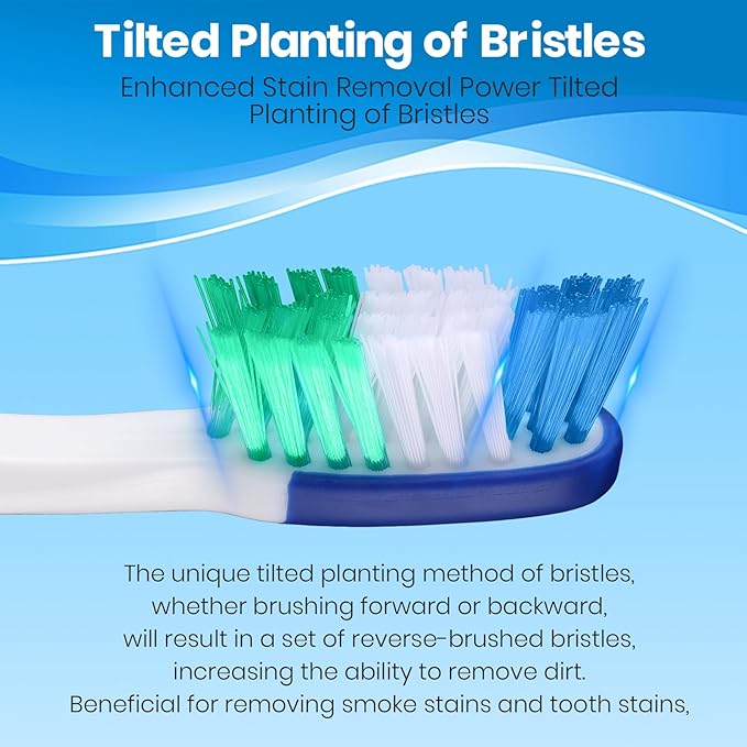 Medium Toothbrushes, Ergonomic Handle, 6 Count