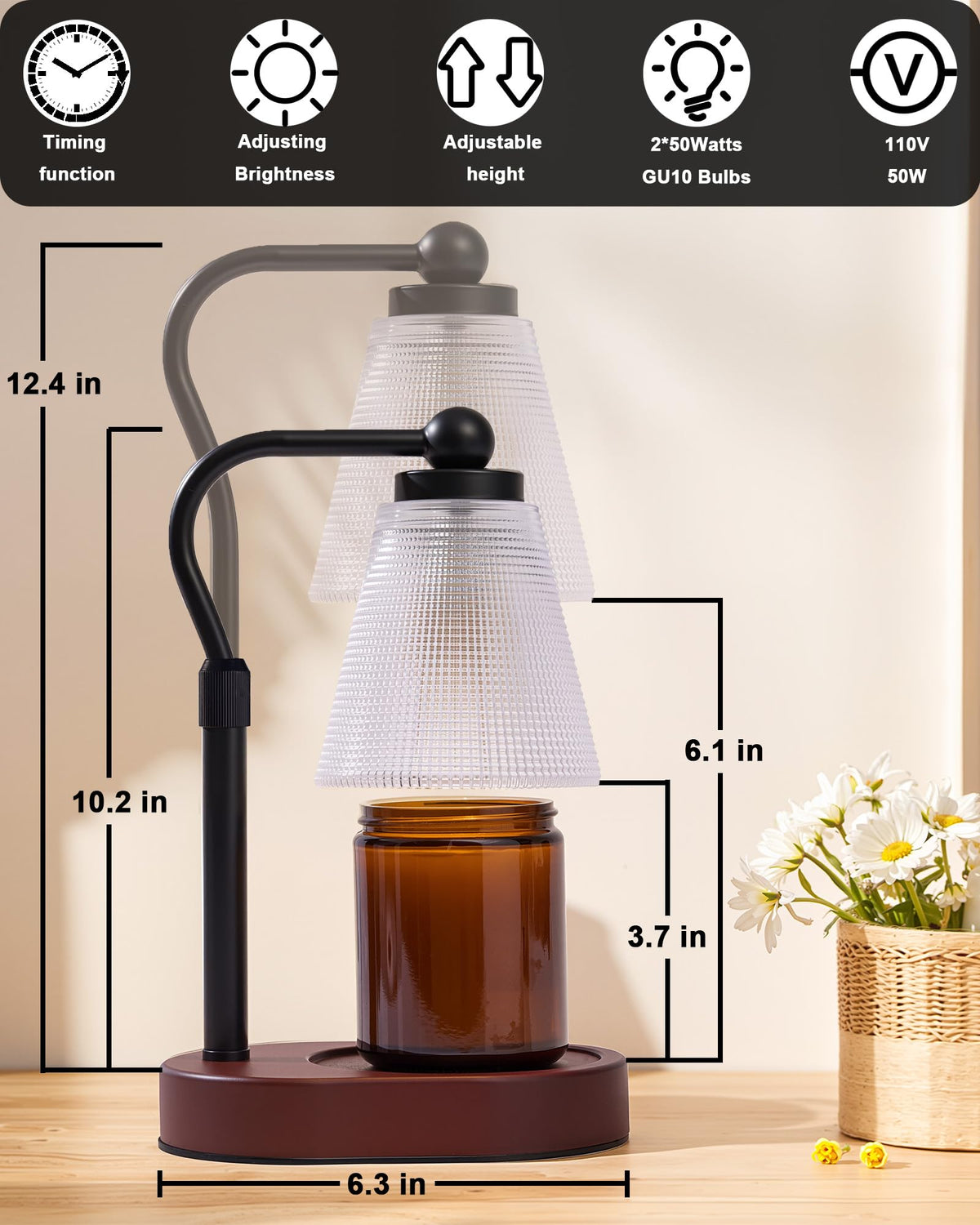 Candle Warmer Lamp with Timer