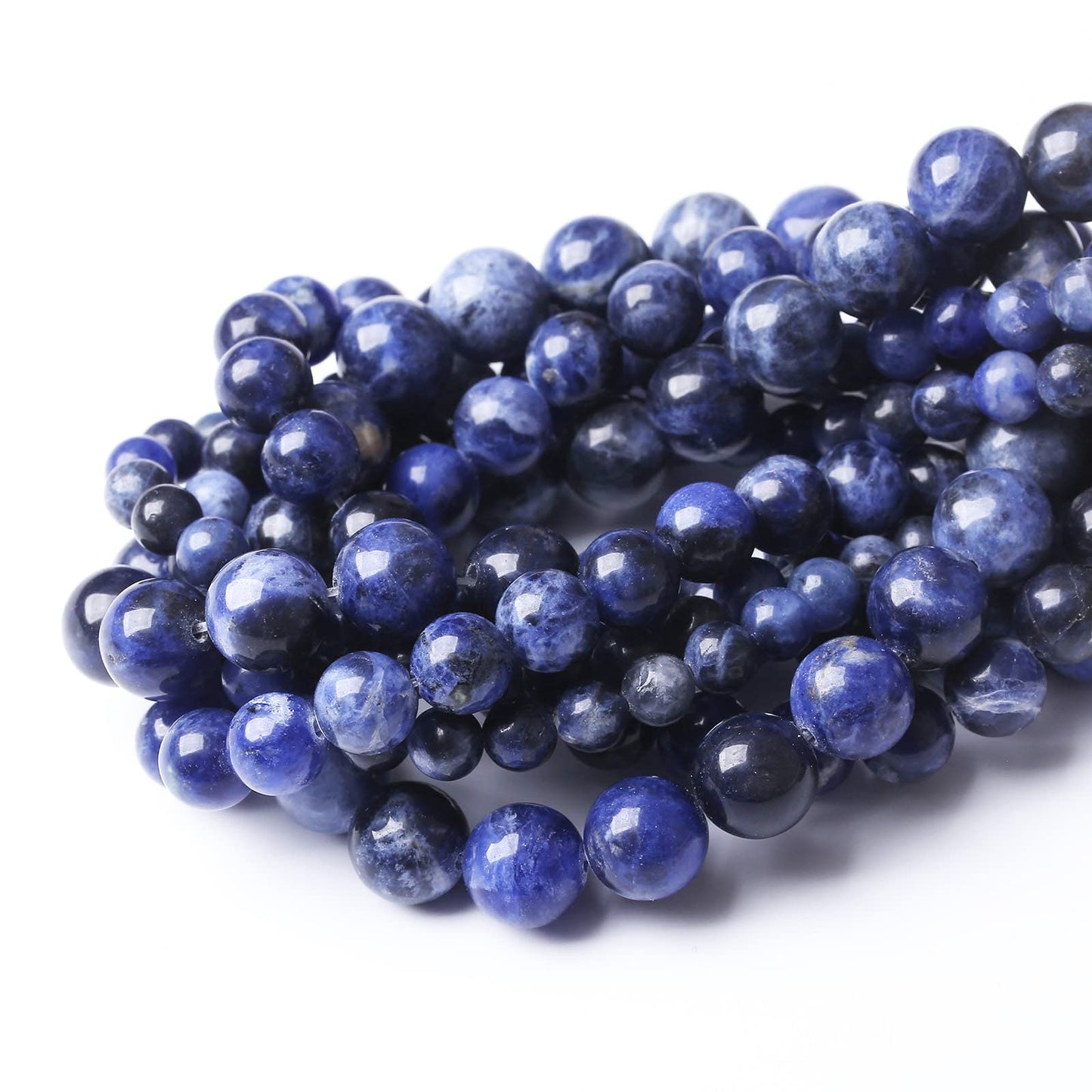 36PCS 10MM Natural Bule Sodalite Stone Beads Energy Healing Beads for DIY Jewelry Bracelet Necklace Making for Jewelry Making15Inch