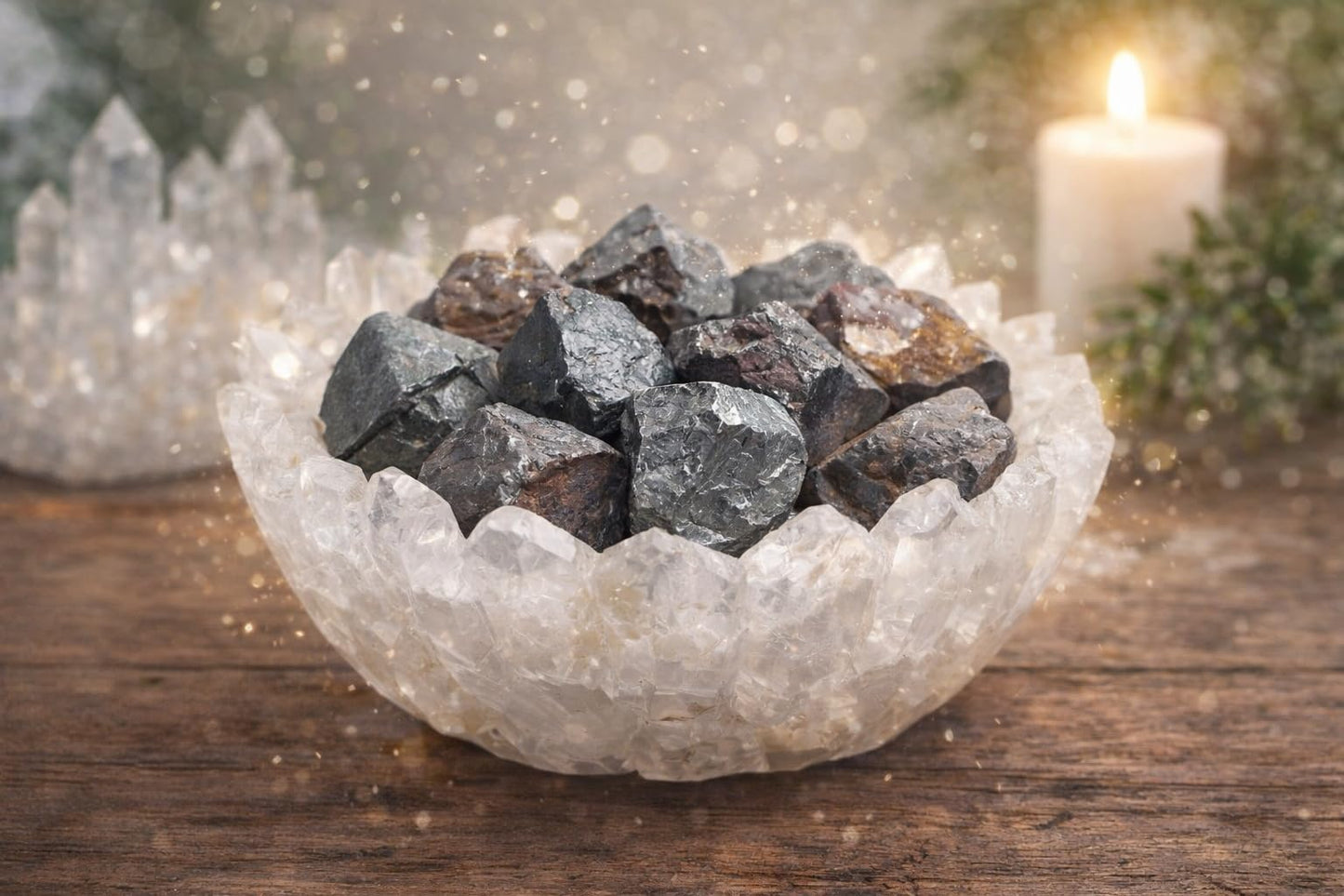 Healing Crystal Stones, 1.25-2.0" Large Reiki Healing Gemstones Natural Tumbled Polished Stones for Energy Witchcraft Therapy Meditation Pack 2 (Hematite)