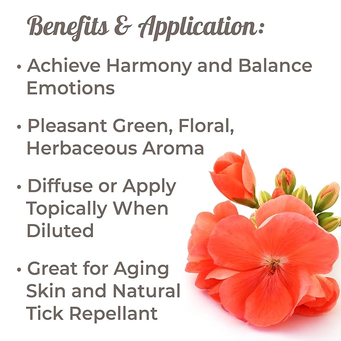 Plant Therapy Egyptian Geranium Essential Oil 100% Pure, Undiluted, Natural Aromatherapy, Therapeutic Grade 10 mL (1/3 oz)