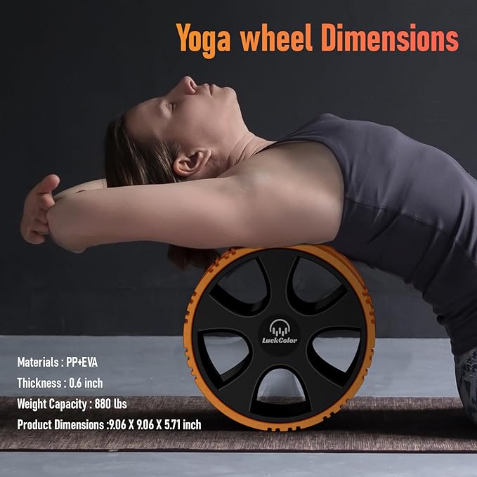 Back Roller, Back Wheel for Deep Tissue Massage,Yoga Wheel for Back Pain & Stretching, Comfy Deep Tissue Massage Roller for Back,Spine Alignment & Tension Relief
