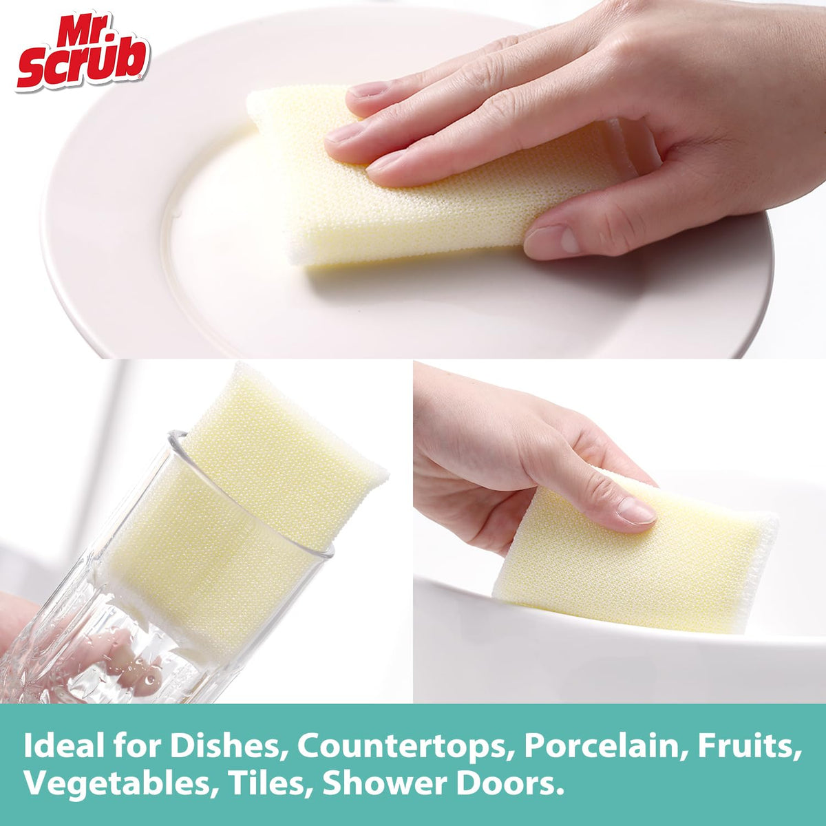Sponges Kitchen Scrub Dish Sponge Scouring Pad (48 Count)