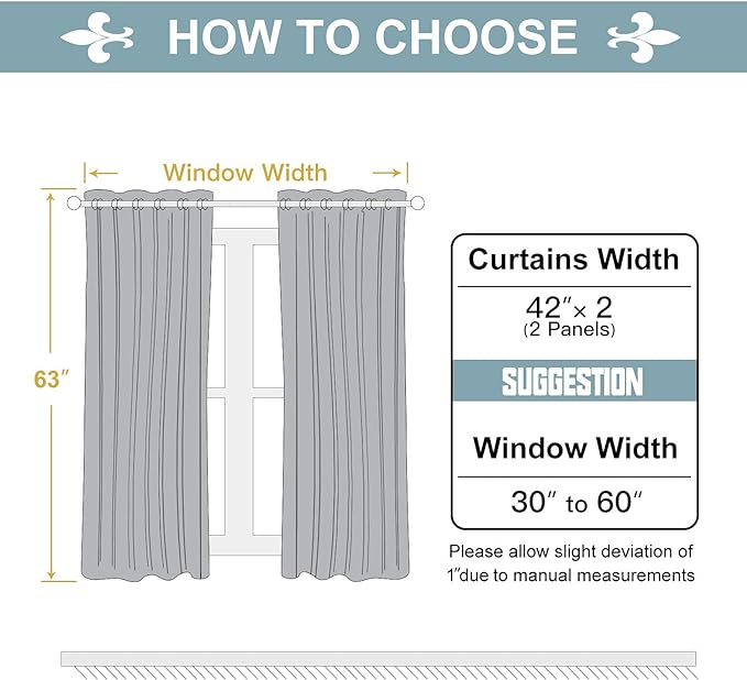 ChrisDowa Grommet Room Darkening Curtains for Bedroom and Living Room - 2 Panels Set Thermal Insulated Blackout Curtains (Cappuccino, 42W x 63L)