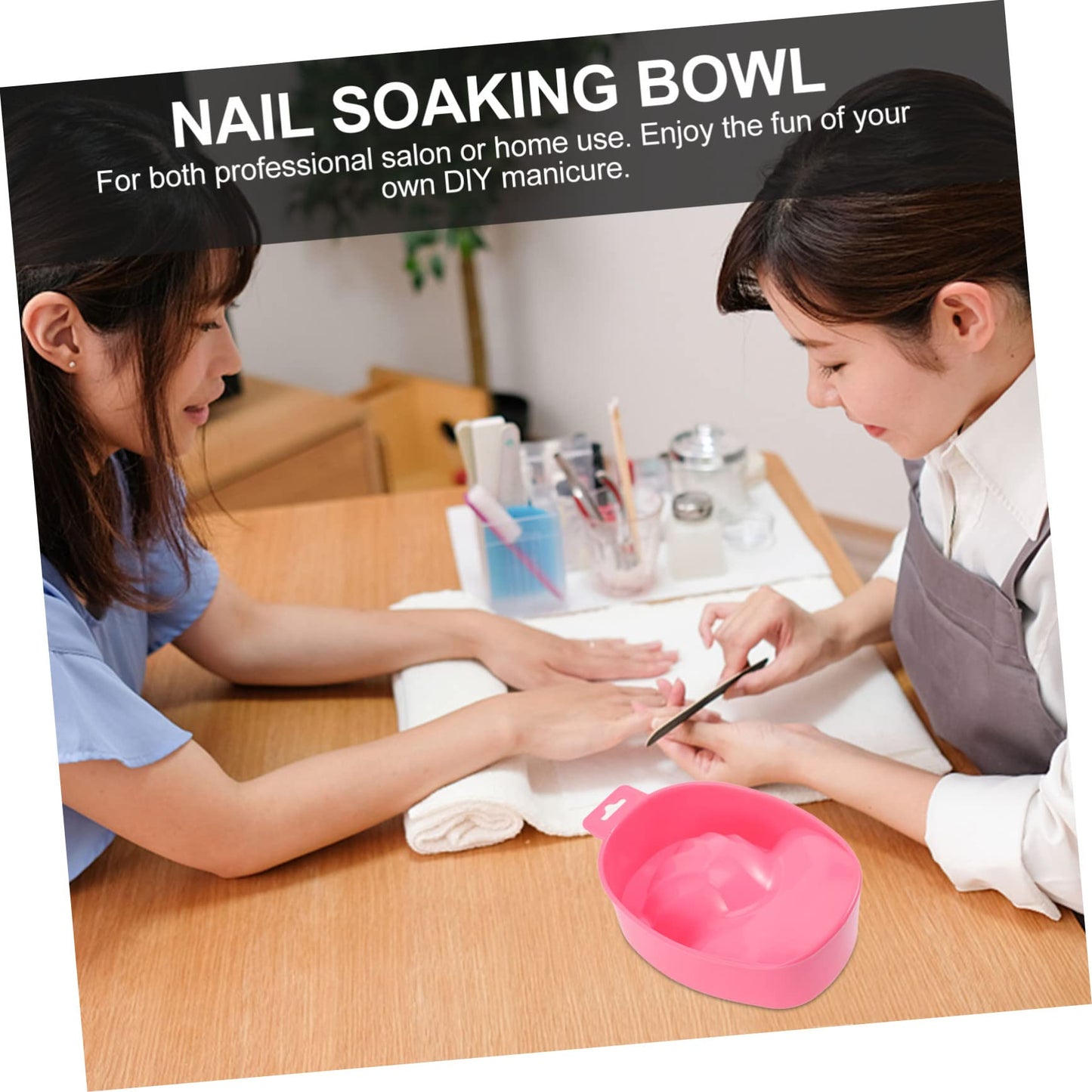 Nail Soaking Bowl Acetone Proof, 8PCS Nail Polish Powder Removal Tray Manicure Bowl Soaker Set for Art Fake Polishing Remover Treatment, Manicure Soaking Tool