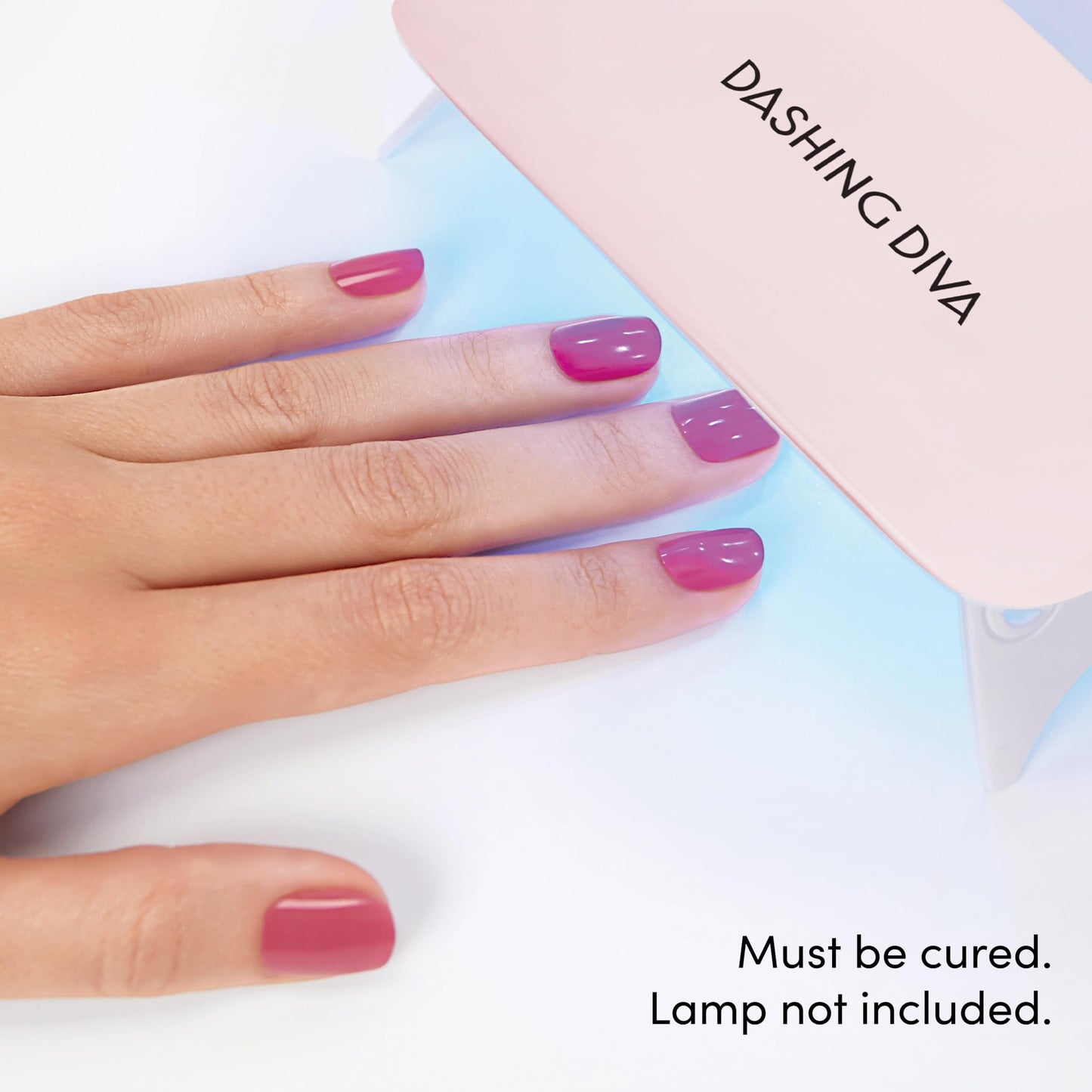 Dashing Diva Chromagic Gel Nail Strips - Bare to Beam - Easy UV Free, Chip Resistant, Long Lasting Gel Nail Stickers and Chrome Powder