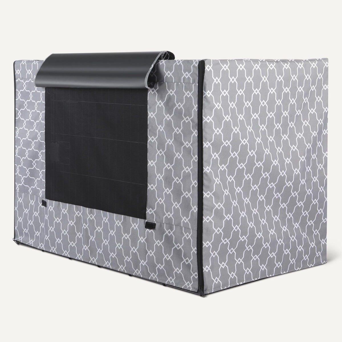 Dog Cage Cover for 42-inch Wire Crates, Heavy-Duty with Zippered Panels