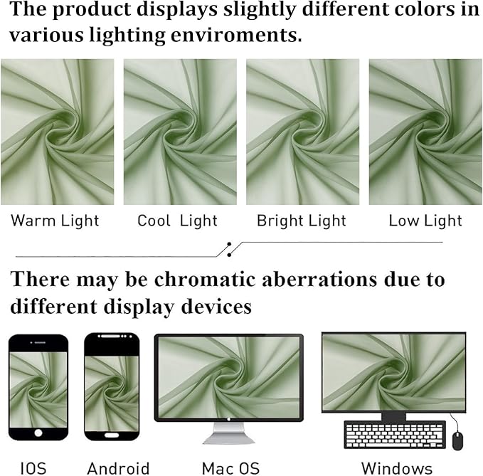 Lecloud Sage Green Sheer Curtains 63 Inch Length 2 Pcs, Dual Rod Pockets Light Filtering Window Curtains for Bedroom, Farmhouse Voile Solid Drapes for Living Room Bathroom, Each Panel 59" W x 63" L