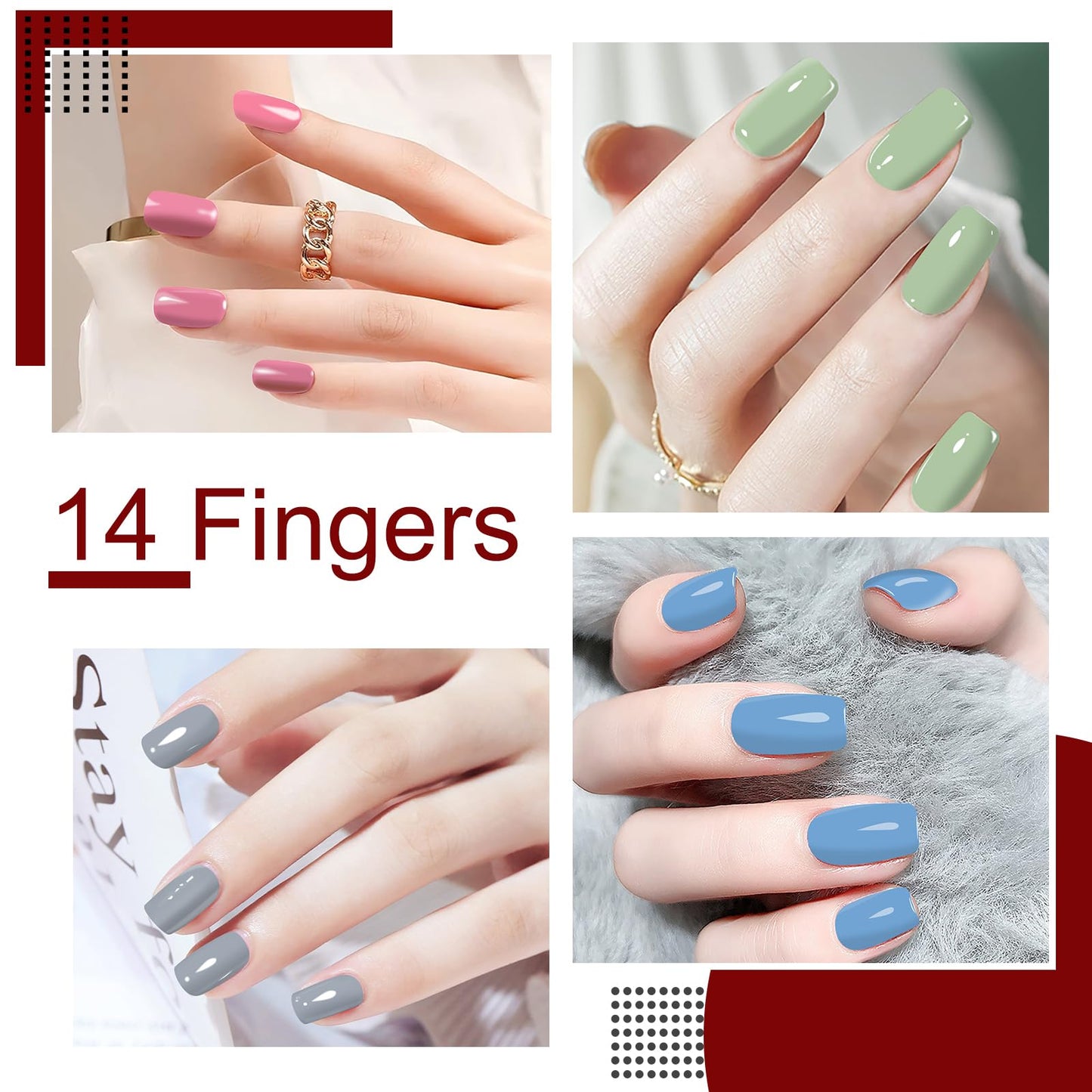 SILPECWEE Nail Polish Strips (20 Sheets, Light Color), Spring Nail Polish Stickers Full Nail Wraps Self Adhesive Nail Stickers Gel Strips Fingernail Sticker Nails for Women with File