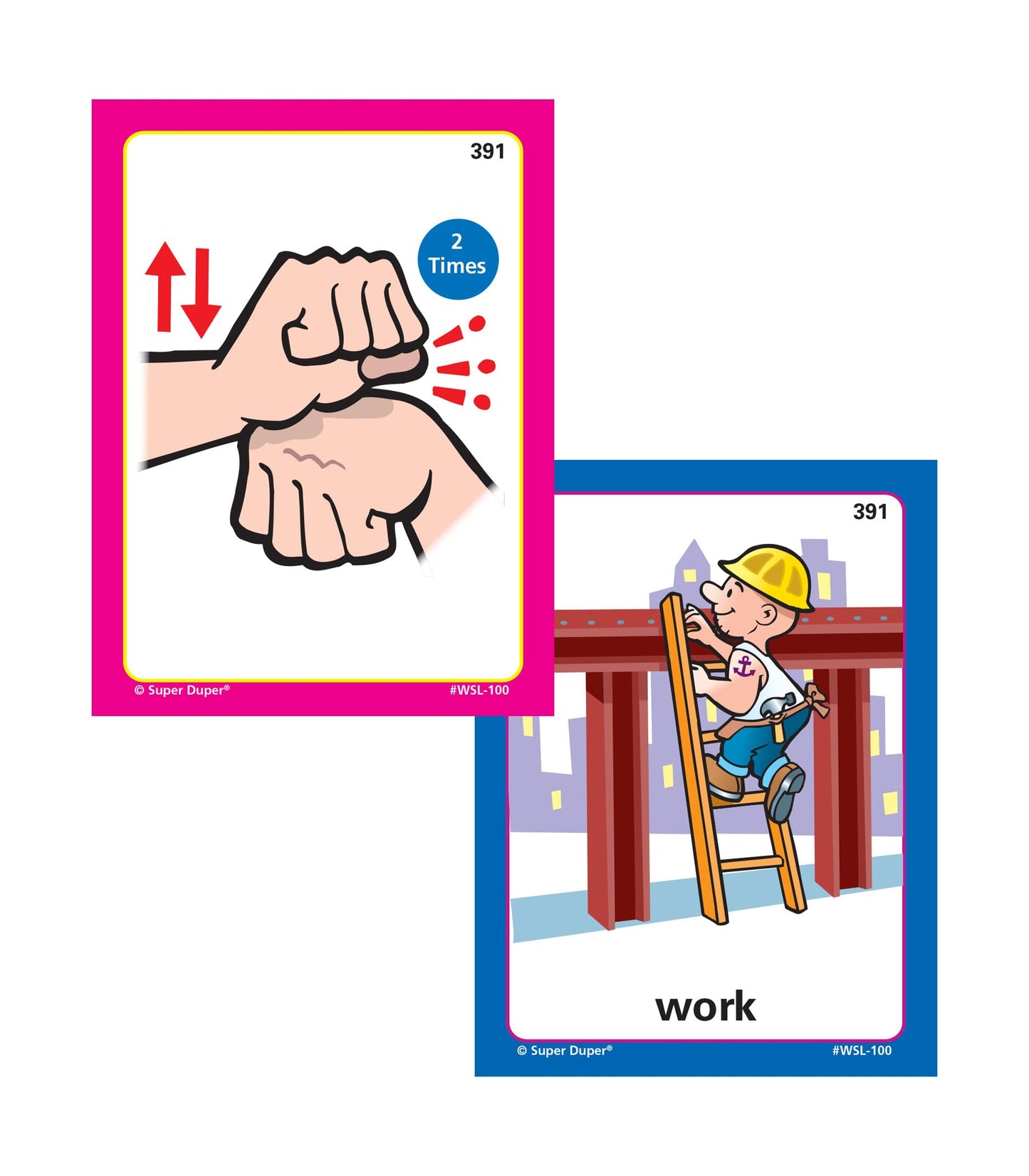 Super Duper Publications| 400 American Sign Language (ASL) Flash Cards Fun Deck | Educational Learning Resource for Children