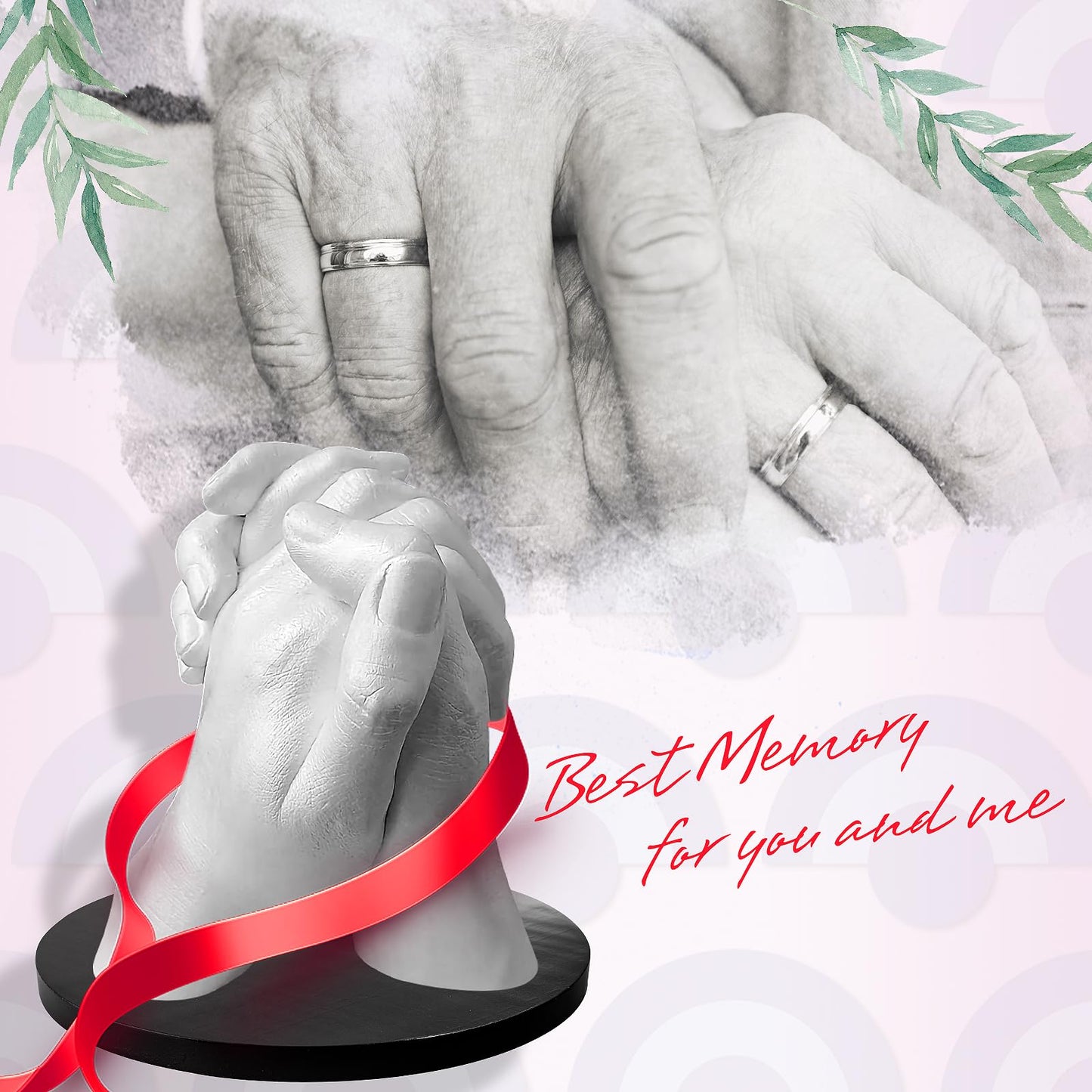 Puduo Hand Casting Kit for Couples or Family, DIY Plaster Hand Mold Keepsake Sculpture Kit Gifts for Her, Kids, Weddings, Anniversary