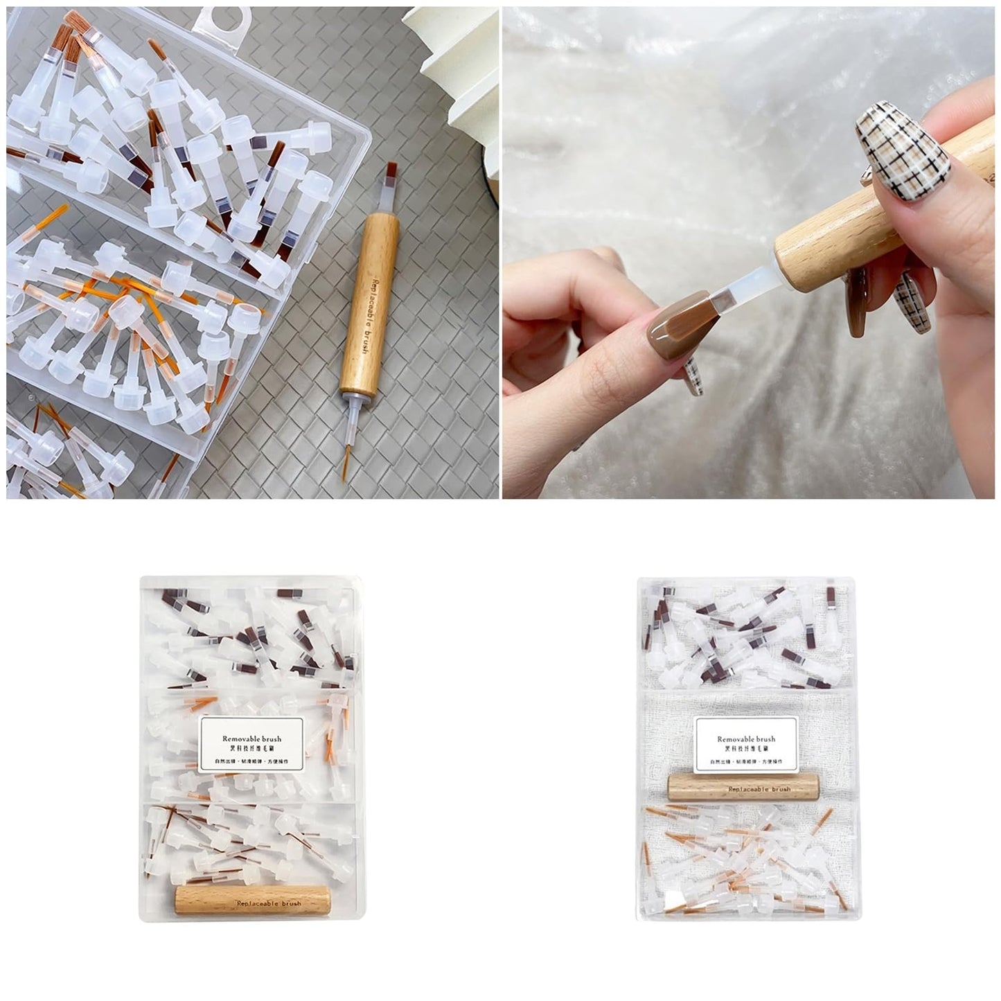 40/60 Pieces Nails Brush Replacement Heads Accesories Suitable For Various Manicure Needs In Salons Or Home Use