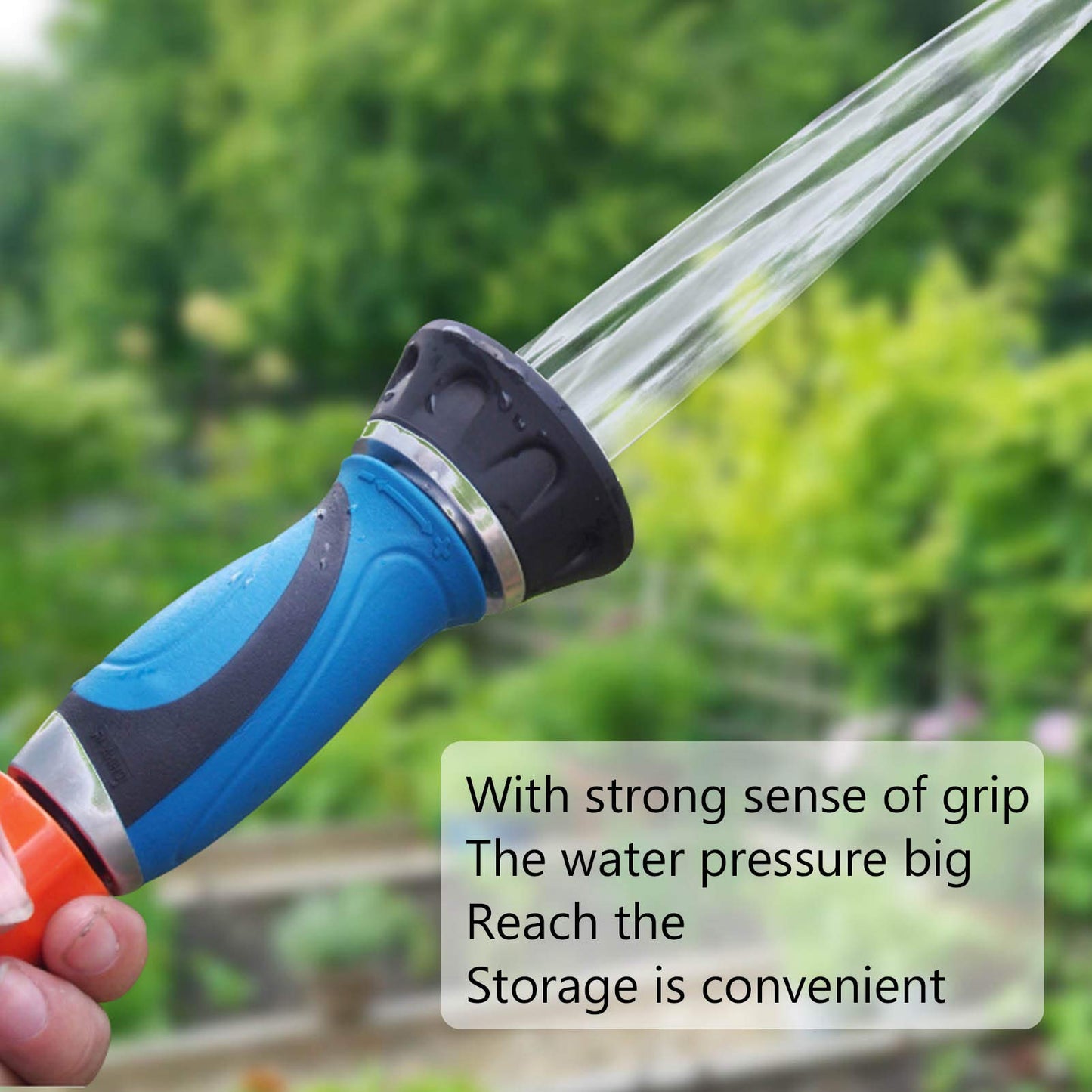 Yuecoom Twist Hose Nozzle Sprayer, 4.8 x 2.6in High Pressure Water Pipe Nozzle, Fire Fighting Style Hose Water Sprayer, Heavy Duty with Adjustable Spray Pattern, for Garden Lawn Watering Tools