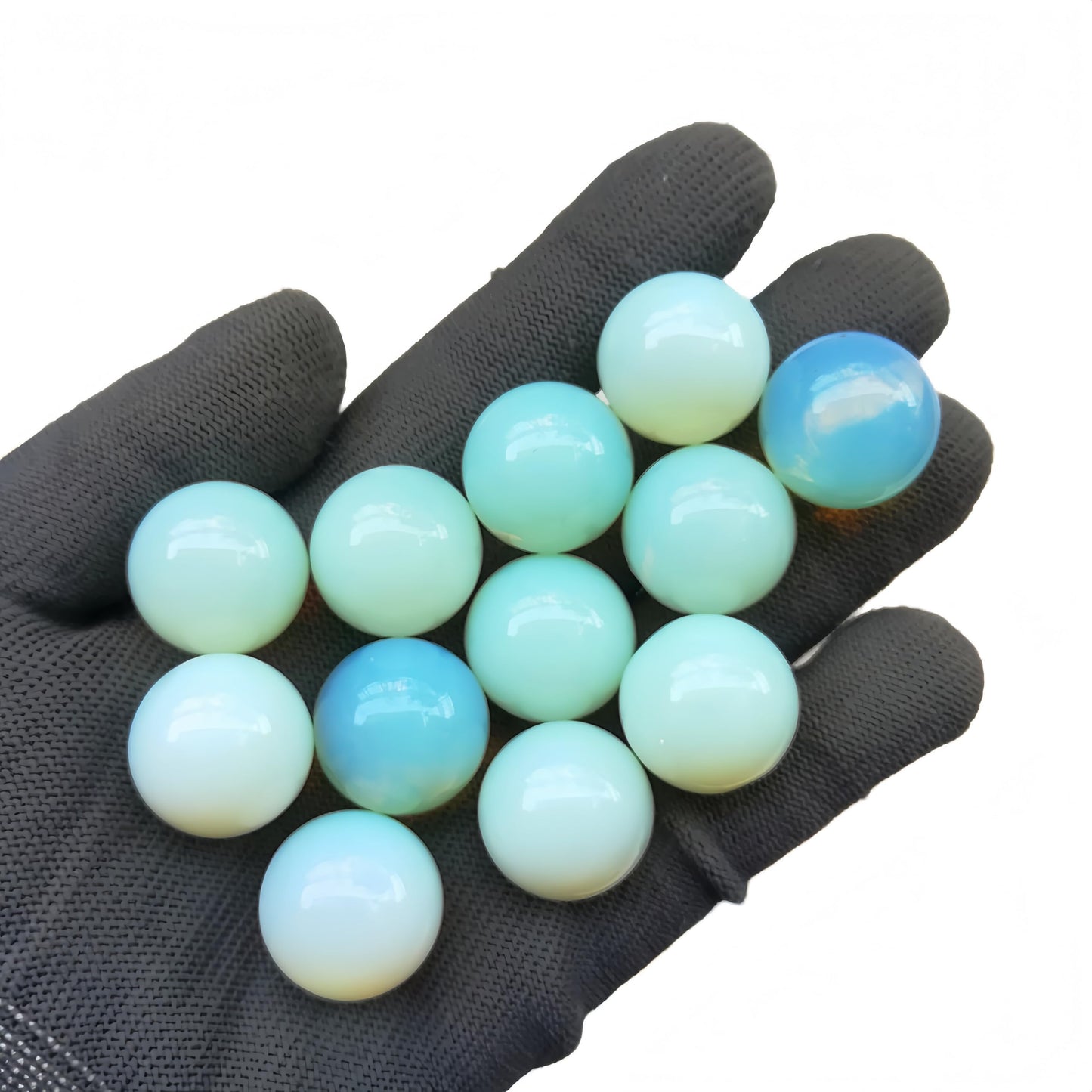 Sunshcat Synthetic Opalite 0.78 Inchs Crystals and Healing Stone Ball Set,Home Desktop Feng Shui Array Decoration(7 Pieces) ﻿