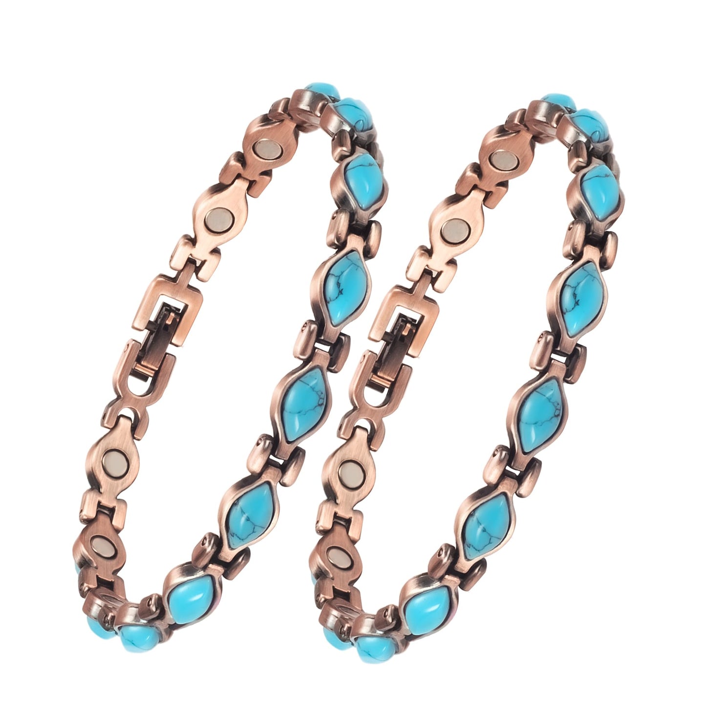 EnerCoppeX Copper Magnetic Anklet for Women, Pure Copper Ankle Bracelet with Magnet (2)