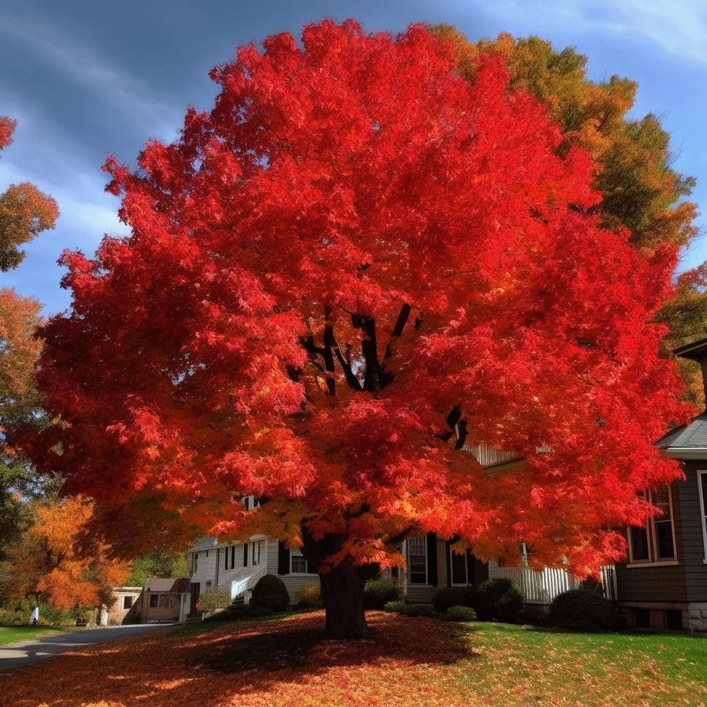 2 Red Maple Trees - 24-36" Tall Live Plants - Fast Growing Trees - Acer rubrum - (2 Pack)
