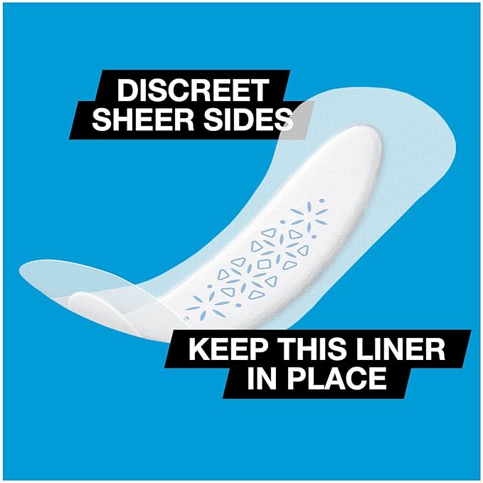 U by Kotex Barely There Liners, Light Absorbency, Regular, Fragrance-Free, 50 Count