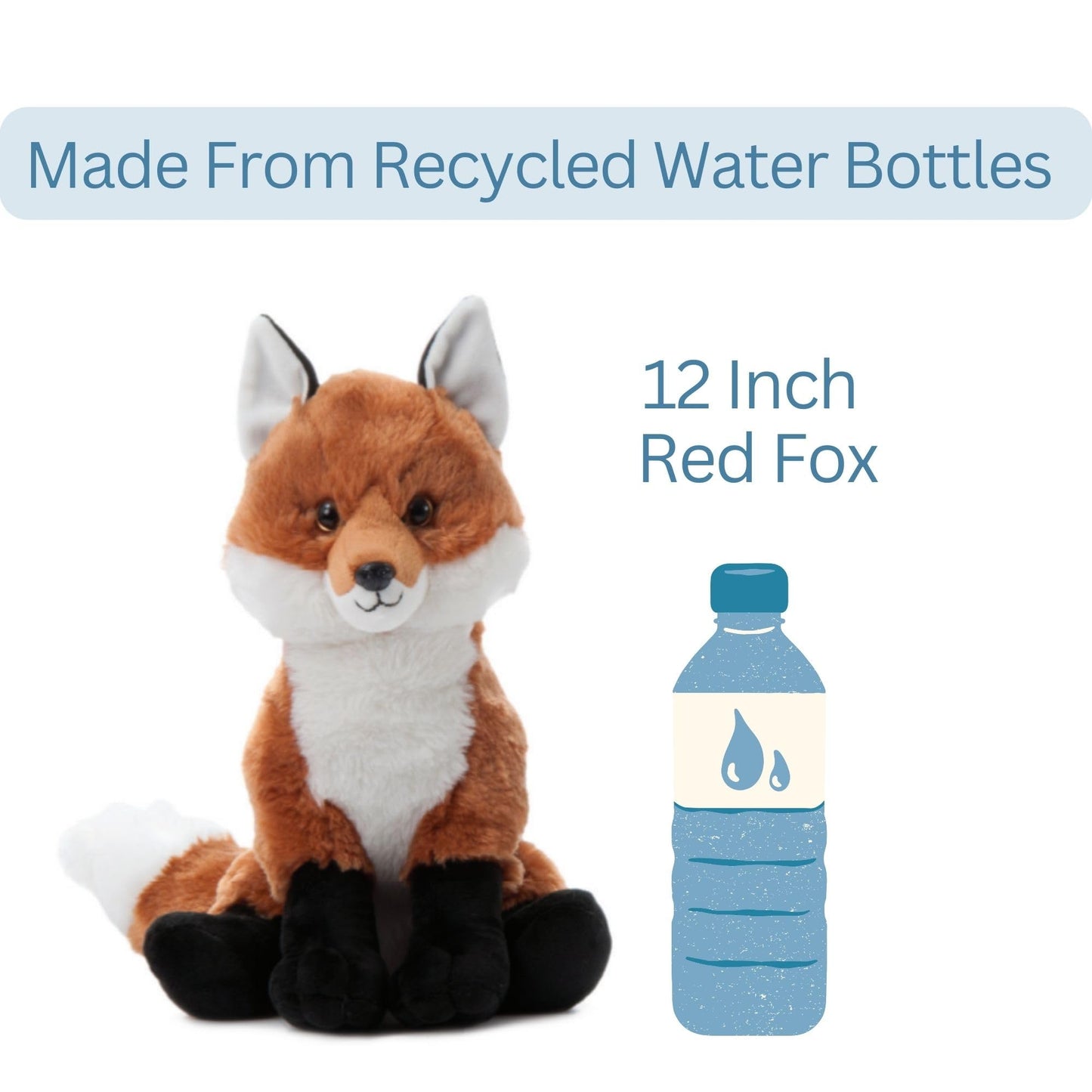 The Petting Zoo Fox Stuffed Animal, Gifts for Kids, Wild Onez Zoo Animals, Fox Plush Toy 12 inches