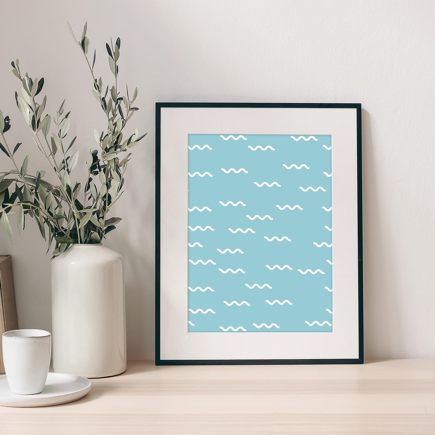 Whaline 60 Sheets Pastel Doodle Pattern Paper Stripe Wave Star Double Sided Scrapbook Specialty Paper for Spring DIY Crafts Card Making, 5.5 x 8.3 Inch