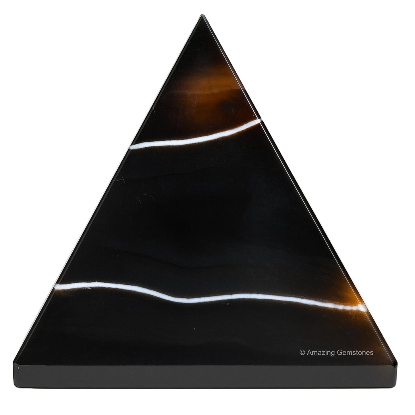 Amazing Gemstone Black Onyx Pyramid Crystal Healing Stones - 2" Great Pyramid Figurine of Natural Stone Pyramid for Meditation, Reiki, Chakra Balancing and Crystal Pyramids Grid