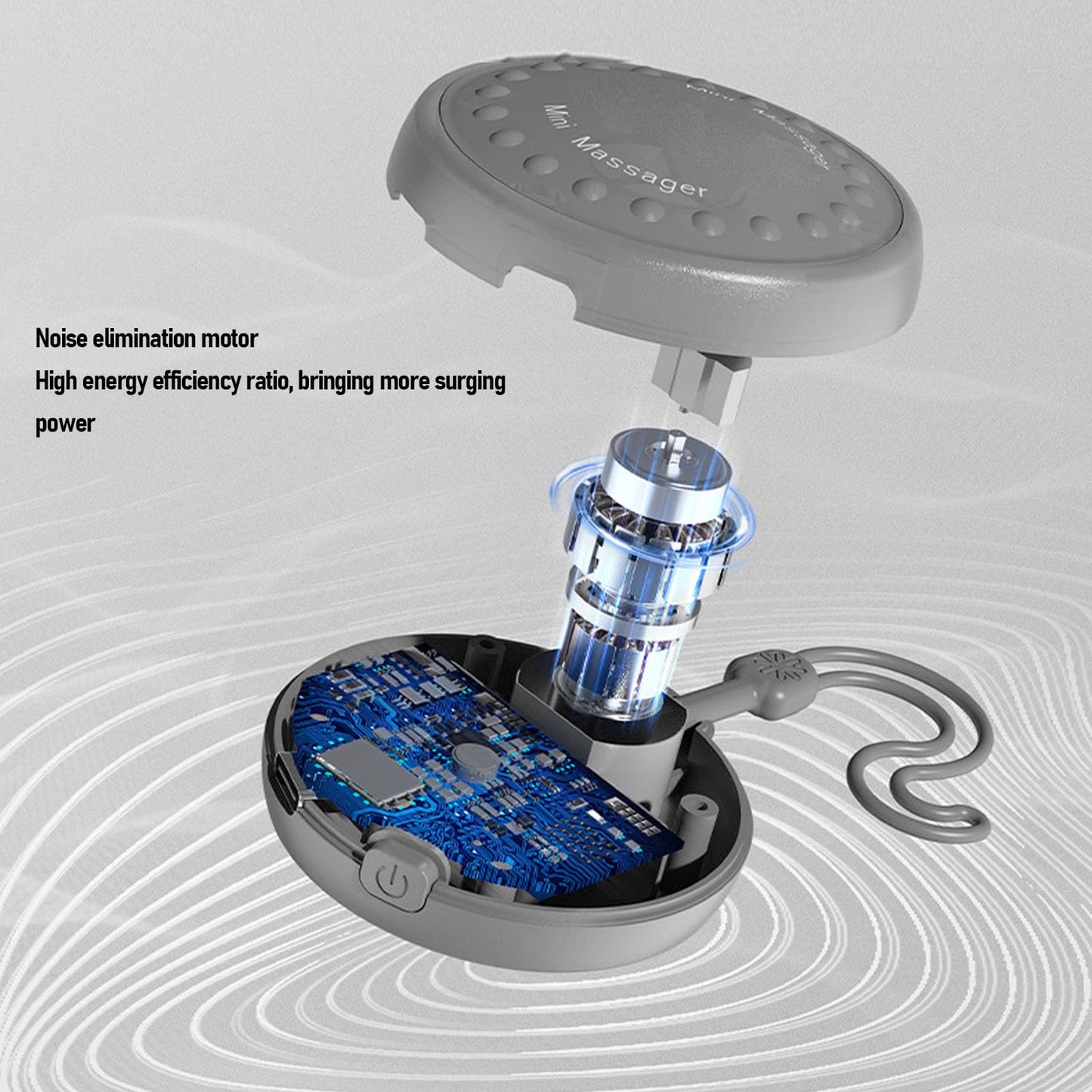 Masyrt Portable Handheld Anxiety and Stress Relief Vibrating Toy with Auto Timer, 265 Color Lights - Ideal for Stress and Anxiety Relief (Gray)