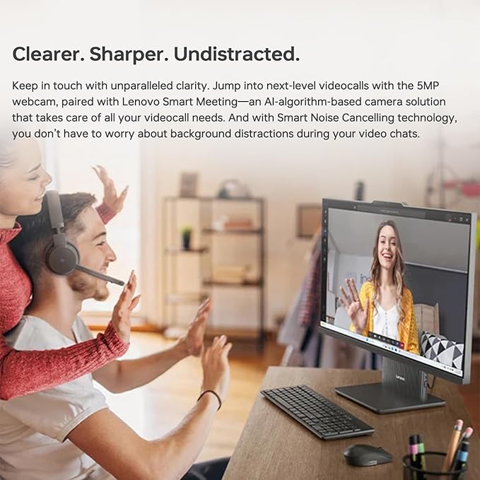 Lenovo IdeaCentre Business Computer All-in-One PC, 27" FHD 100Hz Display, Intel Core i7-13620H, 32GB DDR5, 2TB SSD, Wi-Fi 6, Windows 11 Pro with AI & Microsoft Copilot, Wireless KB & M, Grey
