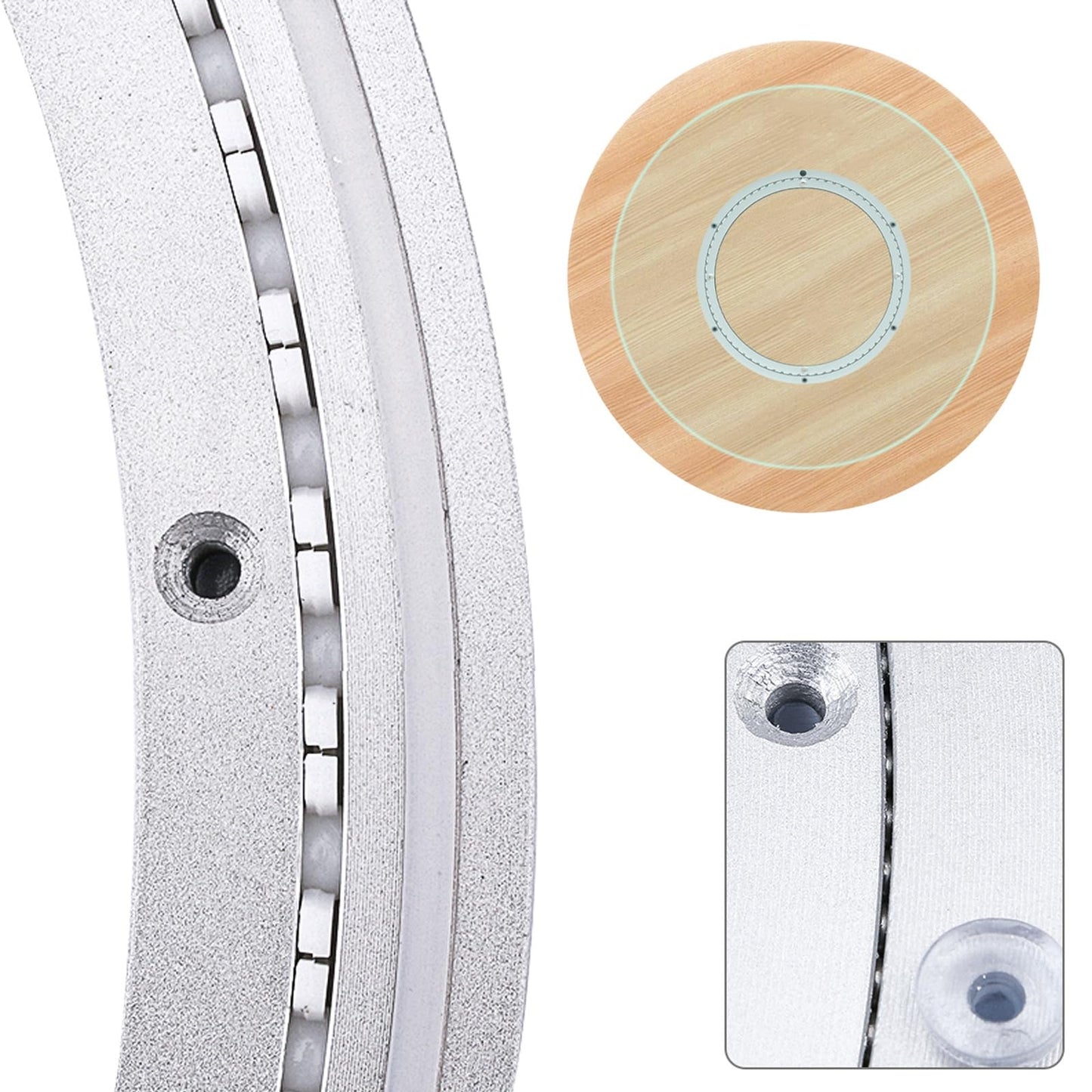 Silent Turntable Bearing Swivel, Household Round Table Rotating Bearing, for Lazy Susan Swivel Turntable Bearing Hardware(200mm (8 inches))