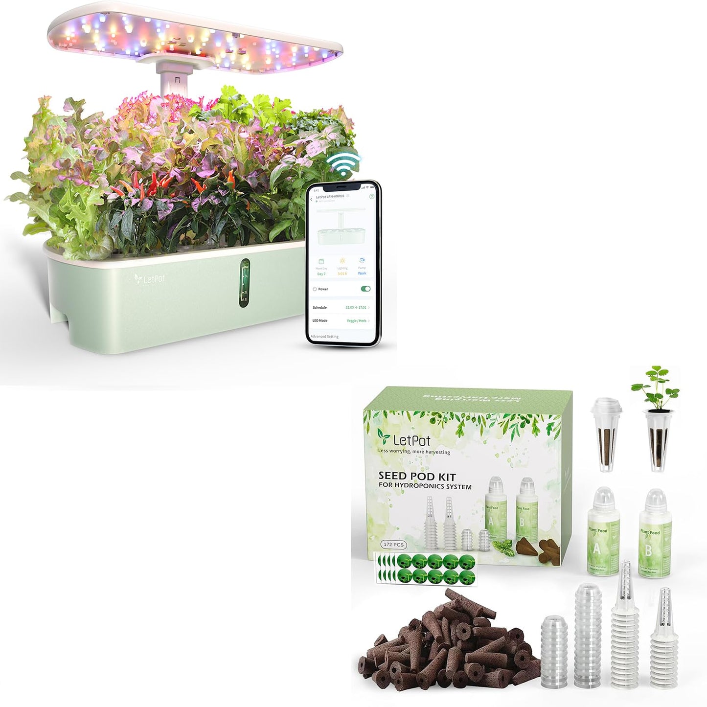 LPH-Air Hydroponics Growing System with 172 PCS Seed Plant Kits