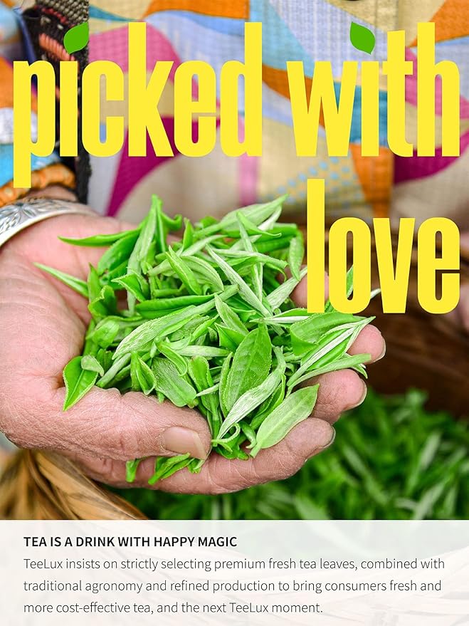 TeeLux English Breakfast Black Tea, Smooth & Full-bodied Taste, Floral & Fruity Aroma, Caffeinated, Hot & Iced Tea, 100 Count