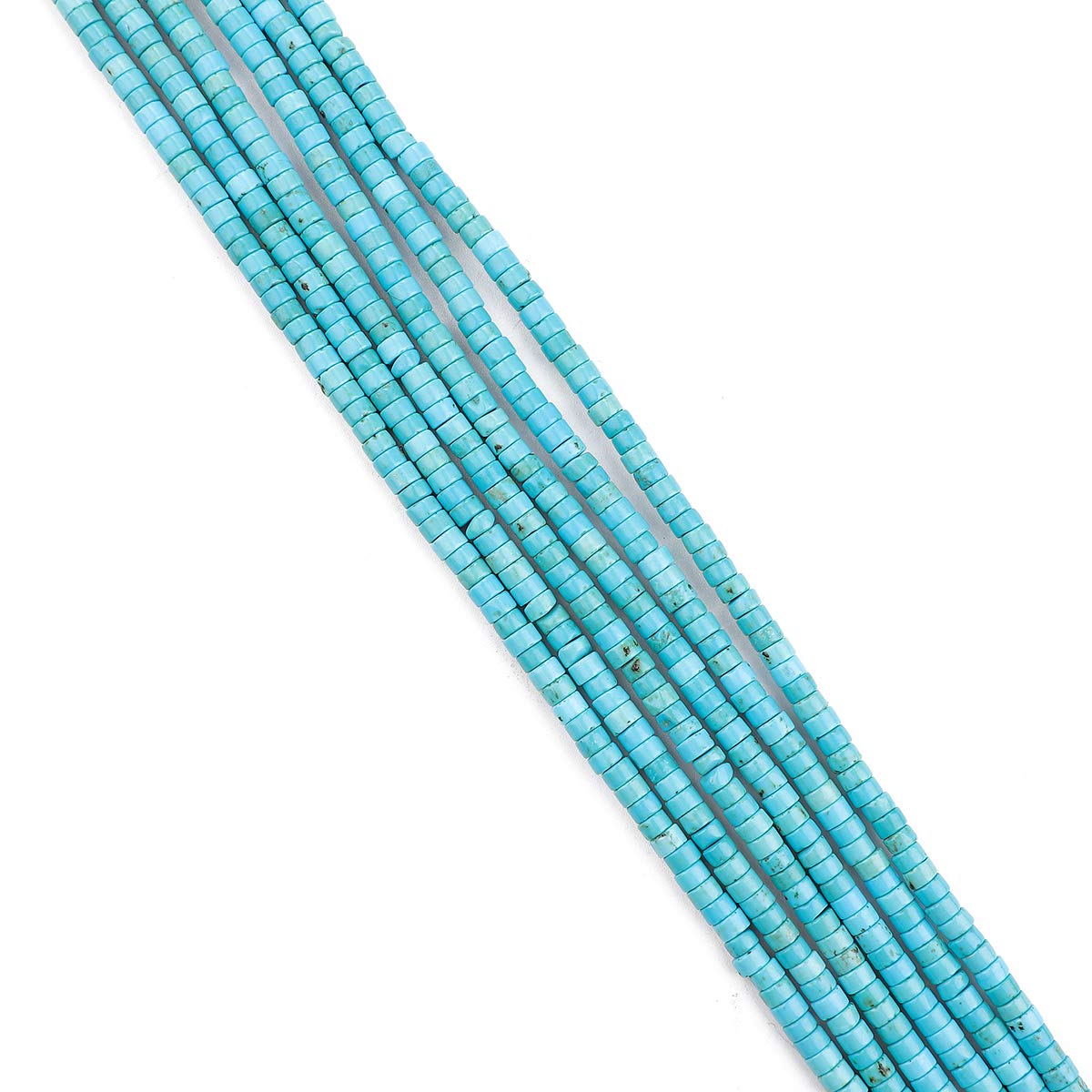 BEADIA Natural Blue Turquoise Spacer Beads Caps Loose Semi Gemstone for Beading Jewelry Making 4mmx2mm 38cm
