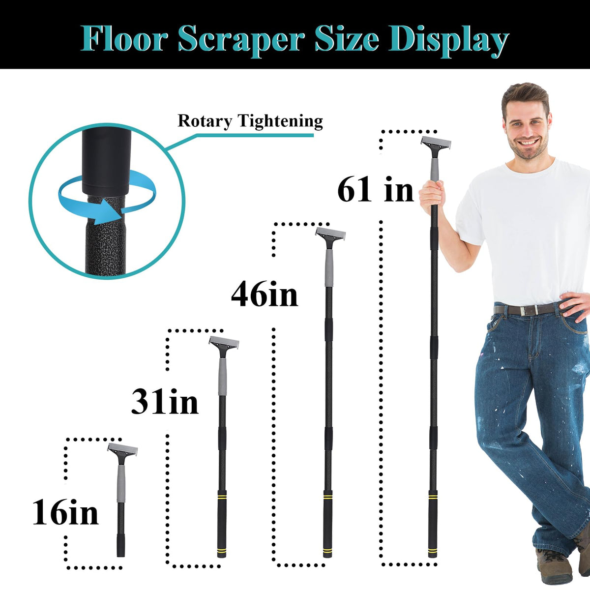 Floor Scraper Heavy Duty Long Handle