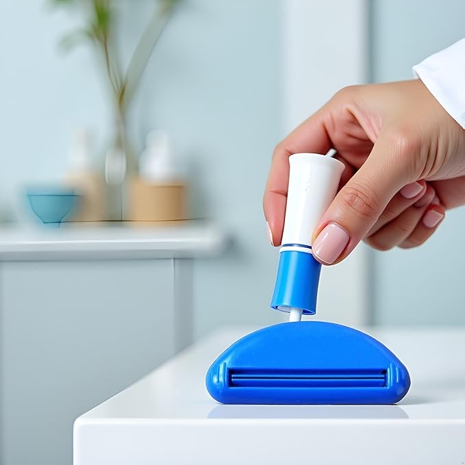 Toothpaste Tube Squeezer,Plastic Toothpaste Tube Squeezer Dispenser,Toothpaste Clips for Saving Toothpaste,Simple and Practical,Mobility and Daily Living Aids (Blue)