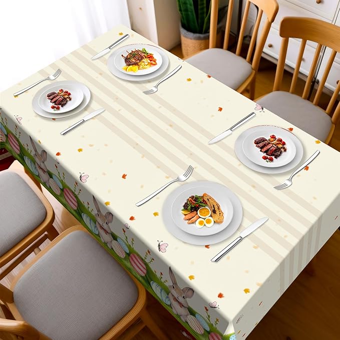 Easter Bunny Tablecloths, 54 x 108 Inches, 3-Pack