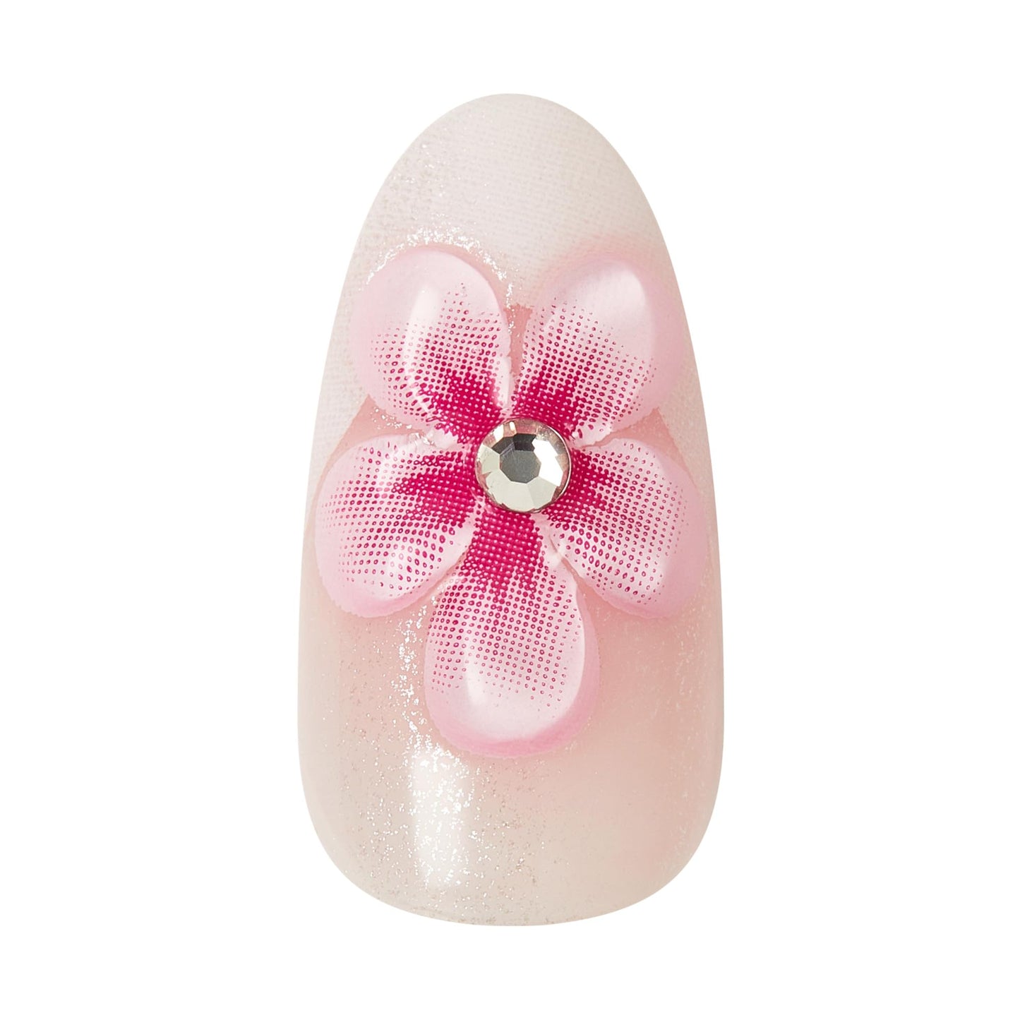 Kiss Impress No Glue Mani Press On Nails, Design, 'Couture-geous', Pink, Medium Size, Almond Shape, Includes 30 Nails, Prep Pad, Instructions Sheet, 1 Manicure Stick, 1 Mini File
