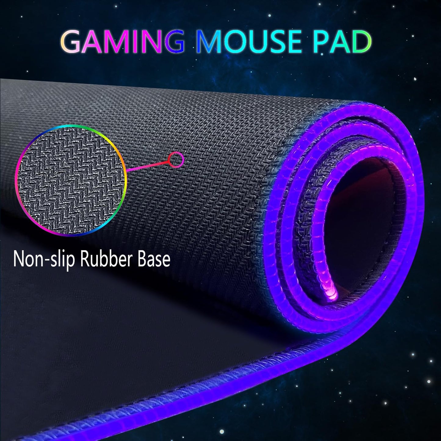 Armanza RGB Gaming Mouse Pad, Large Mousepad with Led Light, Gaming Accessories Keyboard Pad for Desk, Non-Slip Rubber Base Big Mouse Mat for Gamer, 31.5 X 11.8 Inch, Japanese Streets