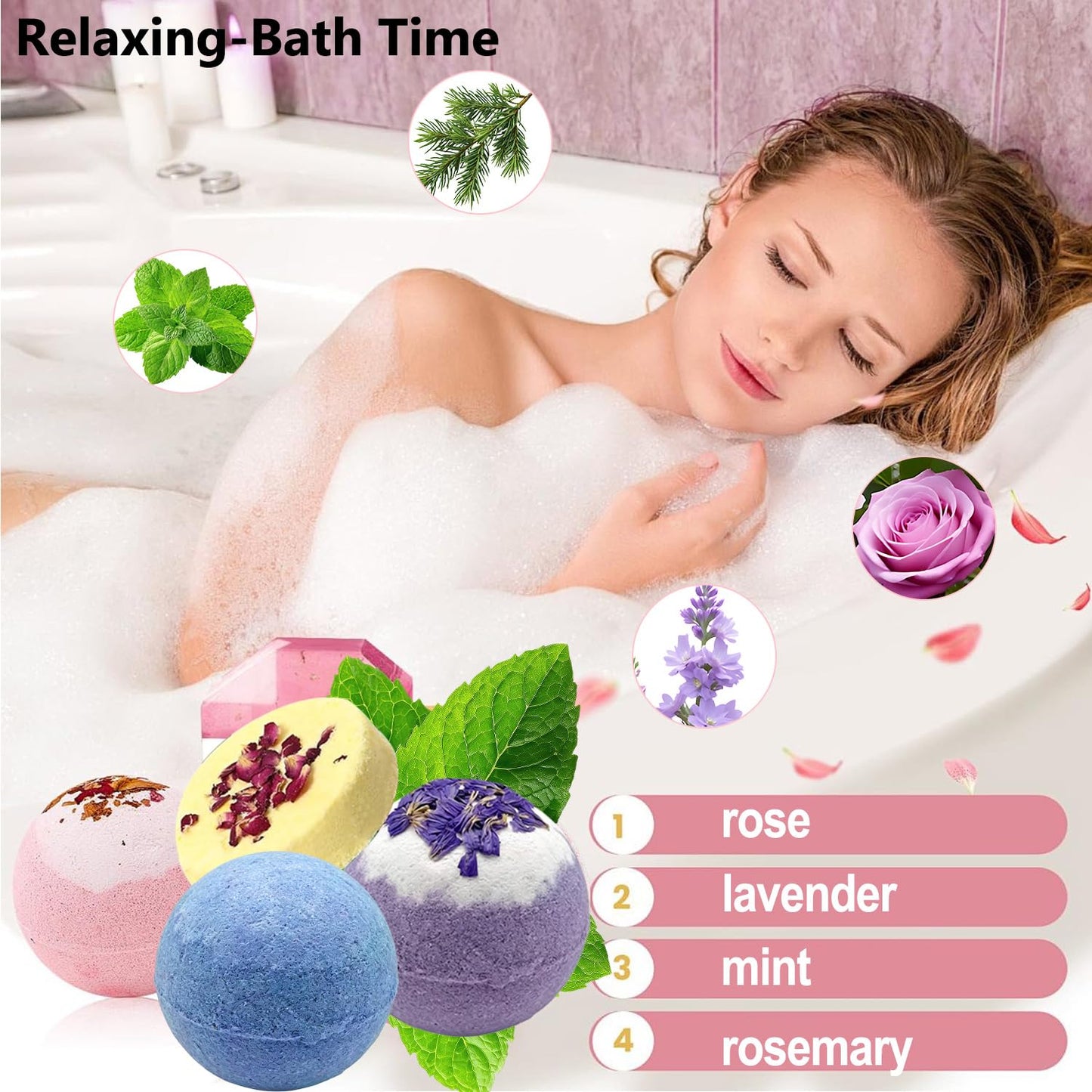 DINGTU Bath Bomb Making Kit, DIY Bath Bomb Kit for Adults & Teens, Make Your Own Bath Fizzy with Bath Bomb Molds, Essential Oils, Relaxing Bath Time Home Creative Spa Gift for Her, Women