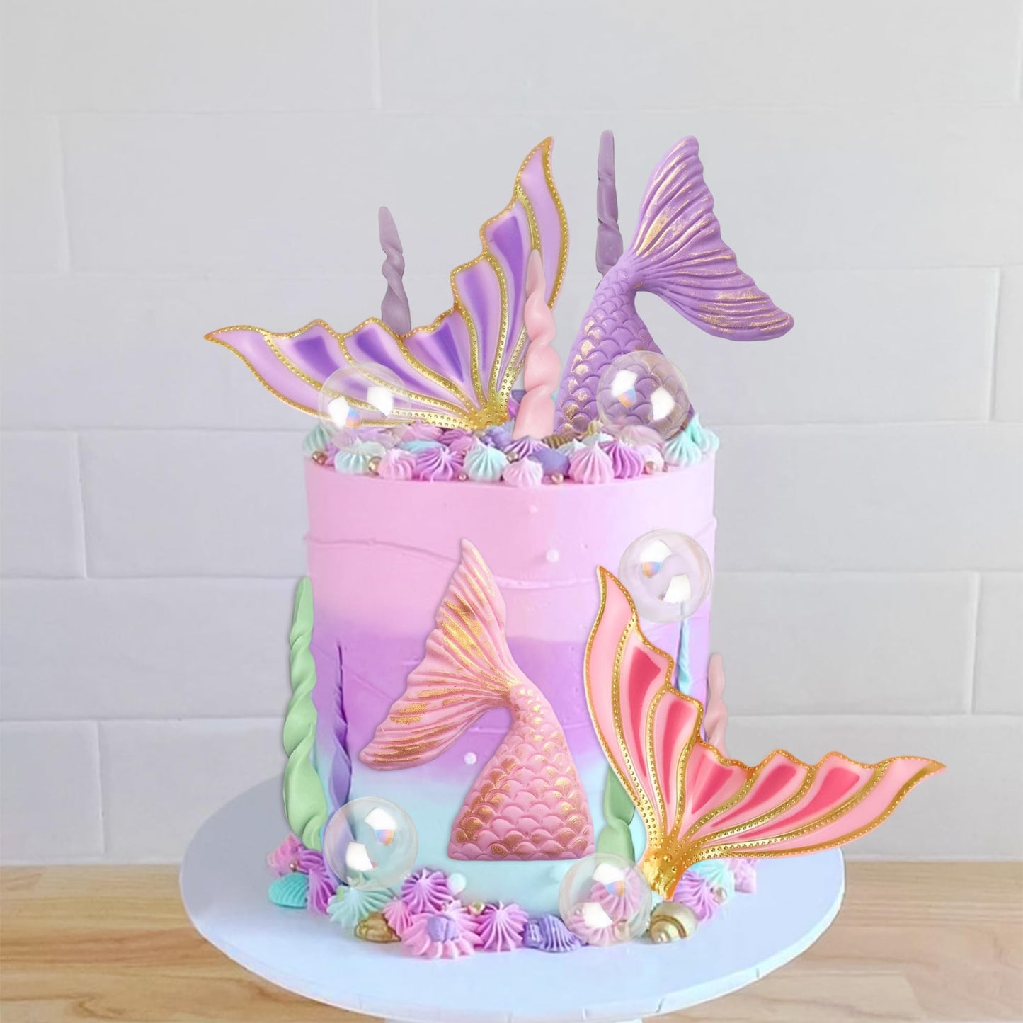 Mermaid Cake Topper Under the Sea Cake Decoration Mermaid Tail Cake Topper for Under the Sea Party decors