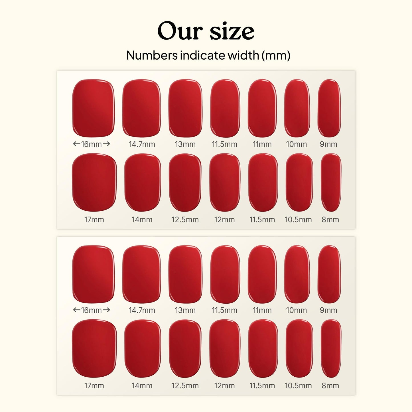 Heyhae Semi Cured Gel Nail Strips | No LED Lamp Needed | Solid, Red | Easy Apply & Remove, Salon Quality | Includes 28 Strips, 1 Prep Pads, Nail File & Wooden stick - Hey, Cherry on Top