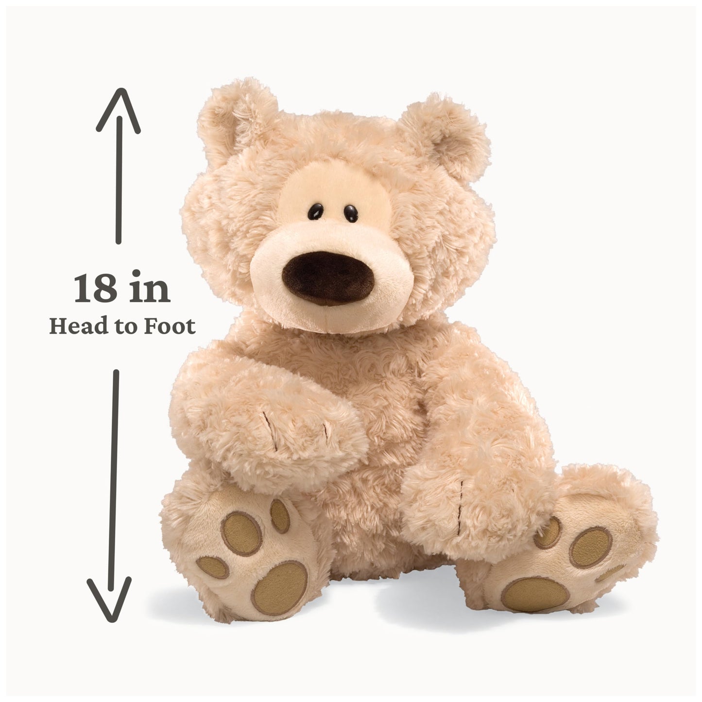 GUND Philbin Classic Teddy Bear, Premium Stuffed Animal for Ages 1 and Up, Beige, 18”