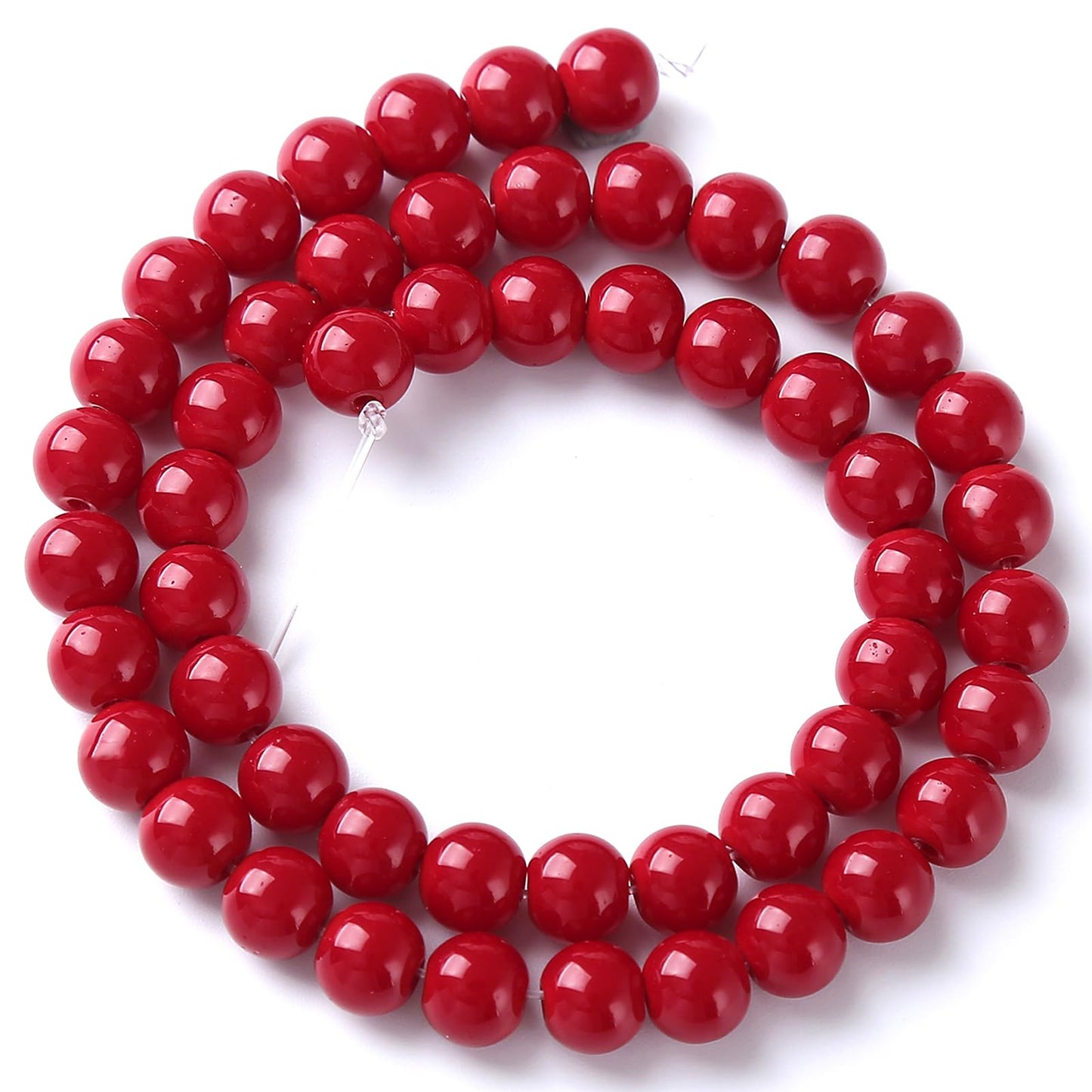 Garnet Red Glass Beads for Jewelry Making Natural Stone Round Gemstone Beads DIY Bracelet Necklace 180pcs 4MM 2 Strands 32"
