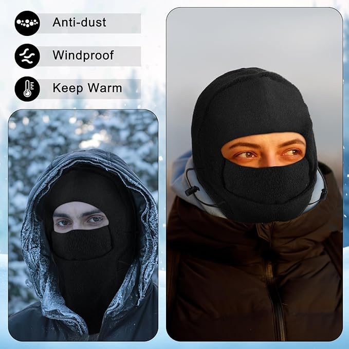 Frienda 8 Pcs Balaclava Ski Mask Men Windproof Warmer Face Covers Adjustable Winter Mask for Men Women