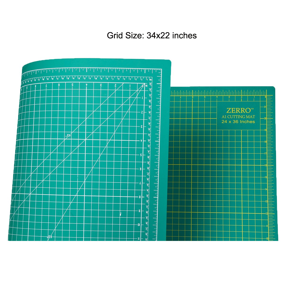 ZERRO Self Healing Cutting Mat 24" x 36", Professional Double Sided Durable Non-Slip Rotary Mat for Scrapbooking, Fabric, Quilting, Sewing-3mm Thick (A1)