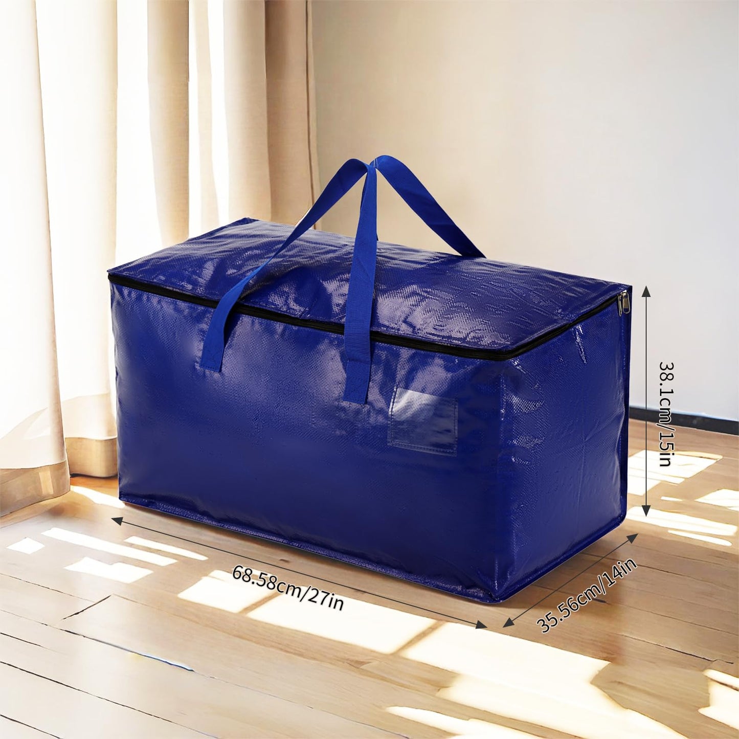 Moving Bags Heavy Duty,Packing Bags For Moving,Water Resistant, Foldable,Zip Backpack,Reusable Storage,For Clothes Storage,Travelling,College Essentials Moving Supplies.(PE,6pcs) (blue)