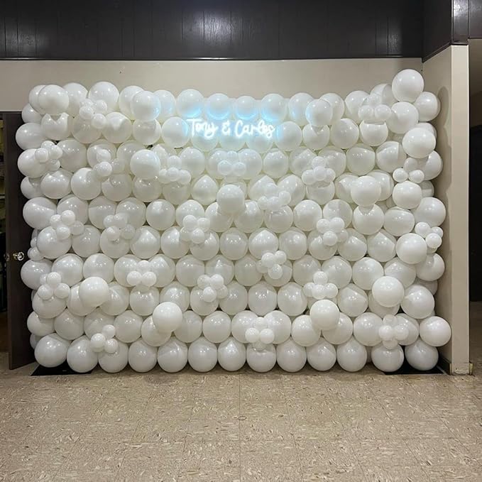 KBZVNAF White Balloons Latex Party Balloons - 50 Pack 12 inch Helium Matte White Balloons for Wedding Graduation Baby Shower Birthday Anniversary Party Decorations
