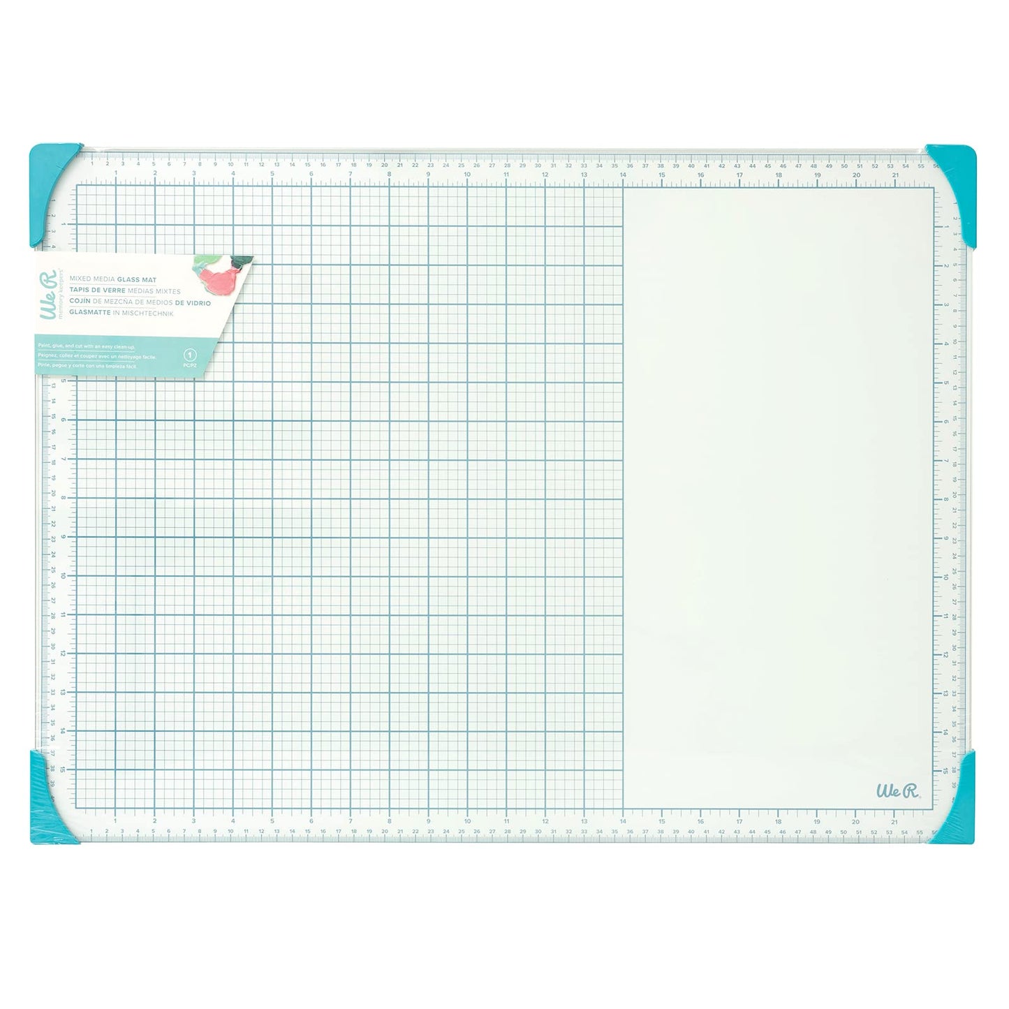 We R Memory Keepers, Glass Mat, 16 inches x 22 Inches, Heavy Duty, Perfect for Cutting, Paint Mixing, Scrapbooking, Crafts and More
