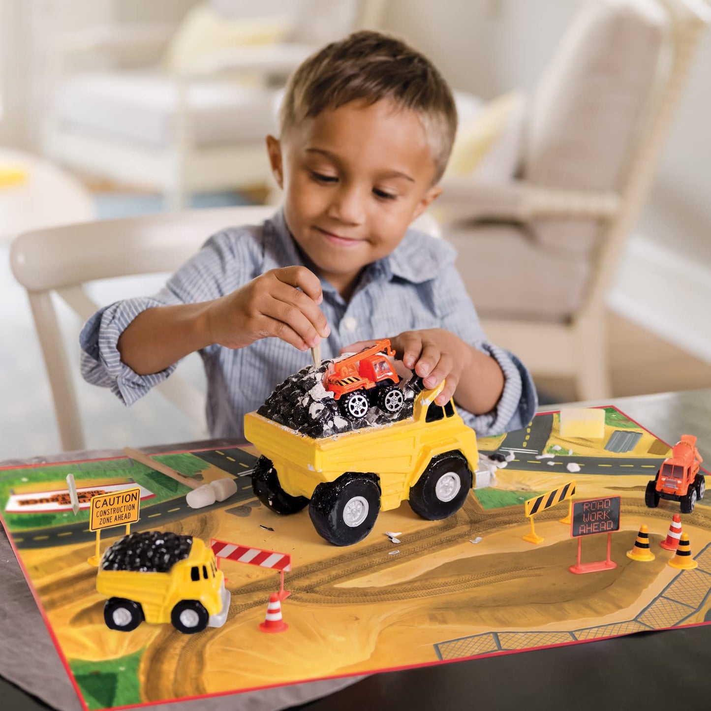 Dig It Up! Giant Truck Discovery - Includes 31 piece Kit - Gift and Construction Party Activity