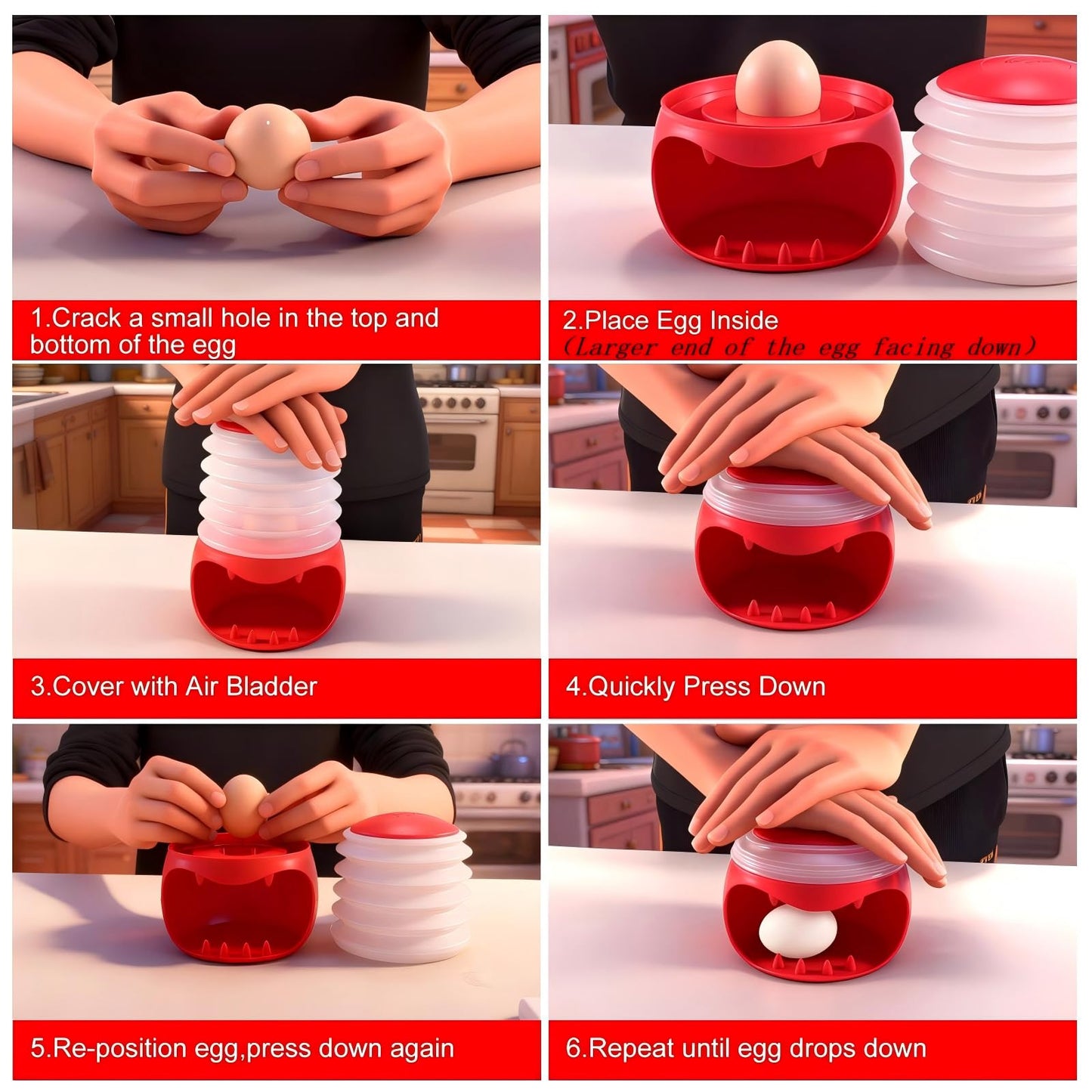 Pop It or Eat It：PowCube Boiled Egg Peeler, Fun Egg Peeling Challenging for Family