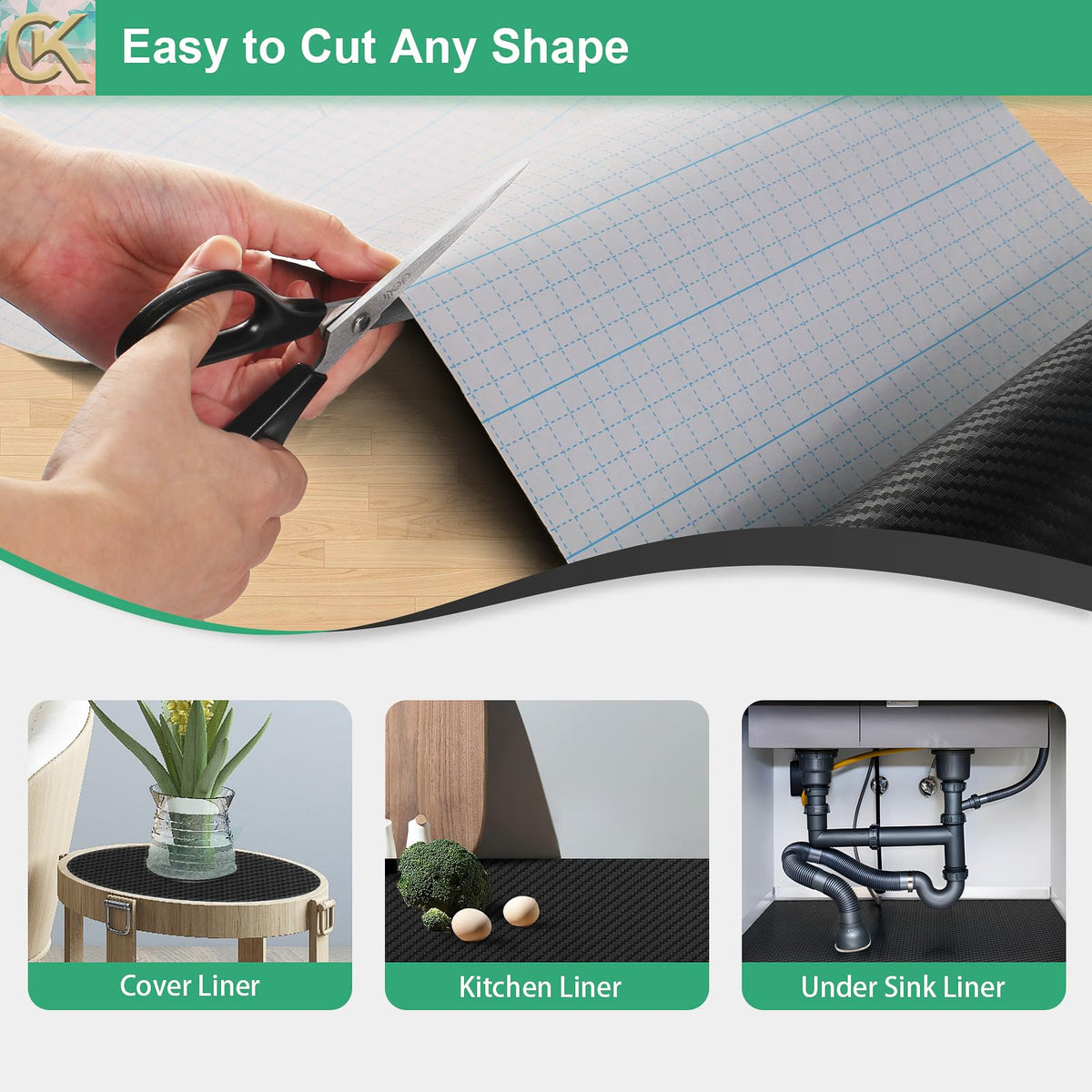 Self Adhesive Shelf Liner Kitchen Liner (4180.64 sq inches)