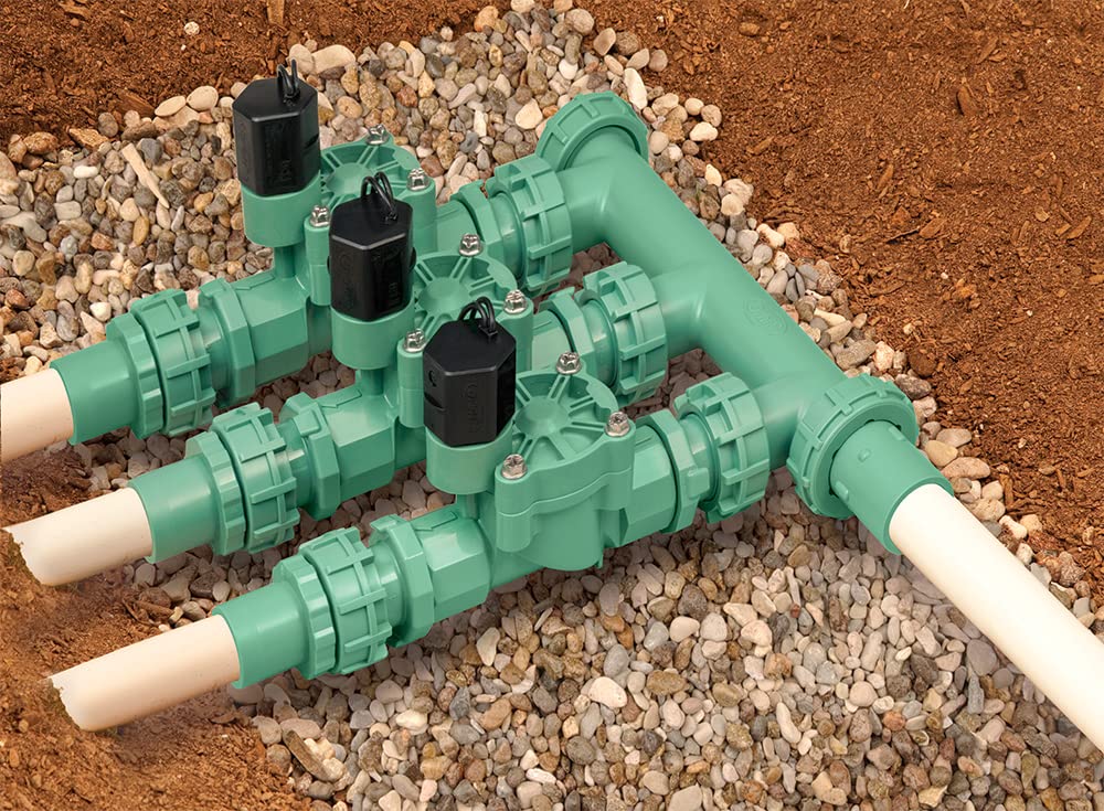 Orbit 91207 3-Valve Preassembled Sprinkler Manifold for Poly Pipe